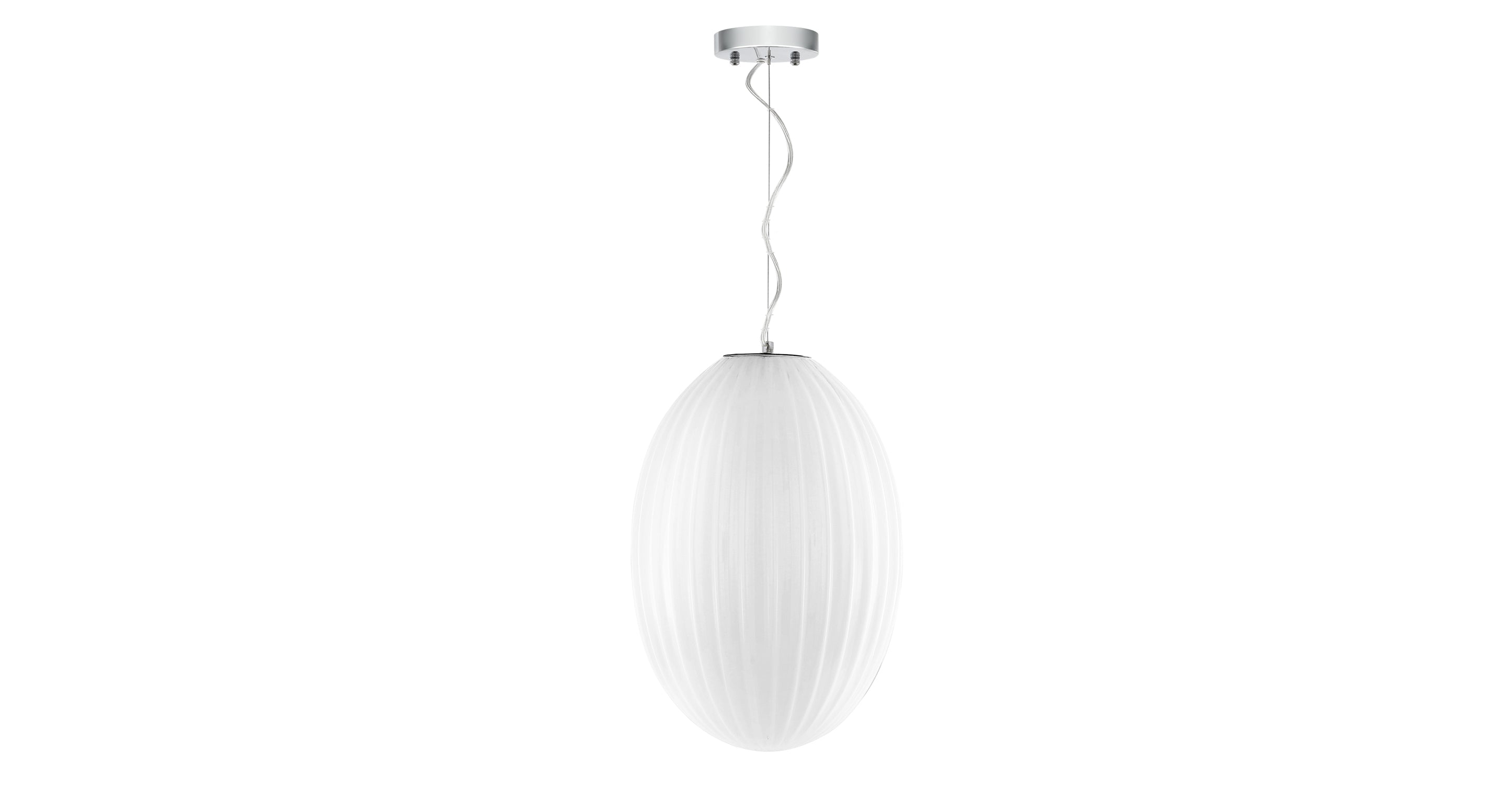 Opal 12 Glass Pendant Light - Elegant White Frosted Glass Shade for Dining Room, Kitchen Island & Bedroom Lighting