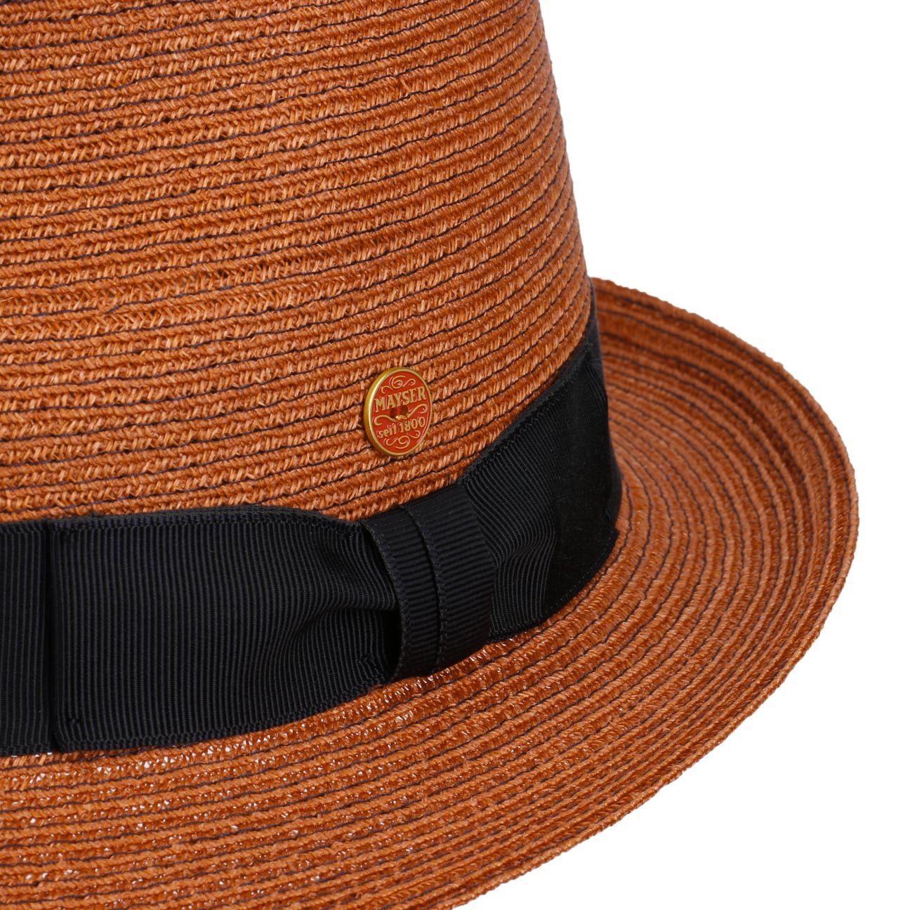 Mayser Maleo Trilby Hemp Hat for Men - Stylish Summer Sun Hat with Brim for Outdoor Activities, Beach, Travel & Casual Wear