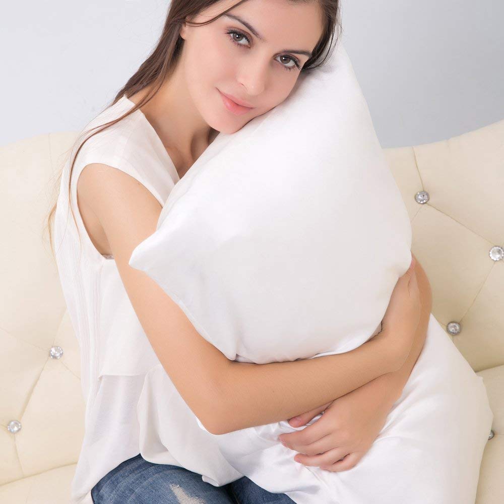 Premium Queen Size Pillowcase Set - 2-Piece 1200 Thread Count Luxury Egyptian Cotton Pillow Covers - Ultra Soft & Breathable (Solid White) for Bedroom, Hotel, and Guest Room Decor