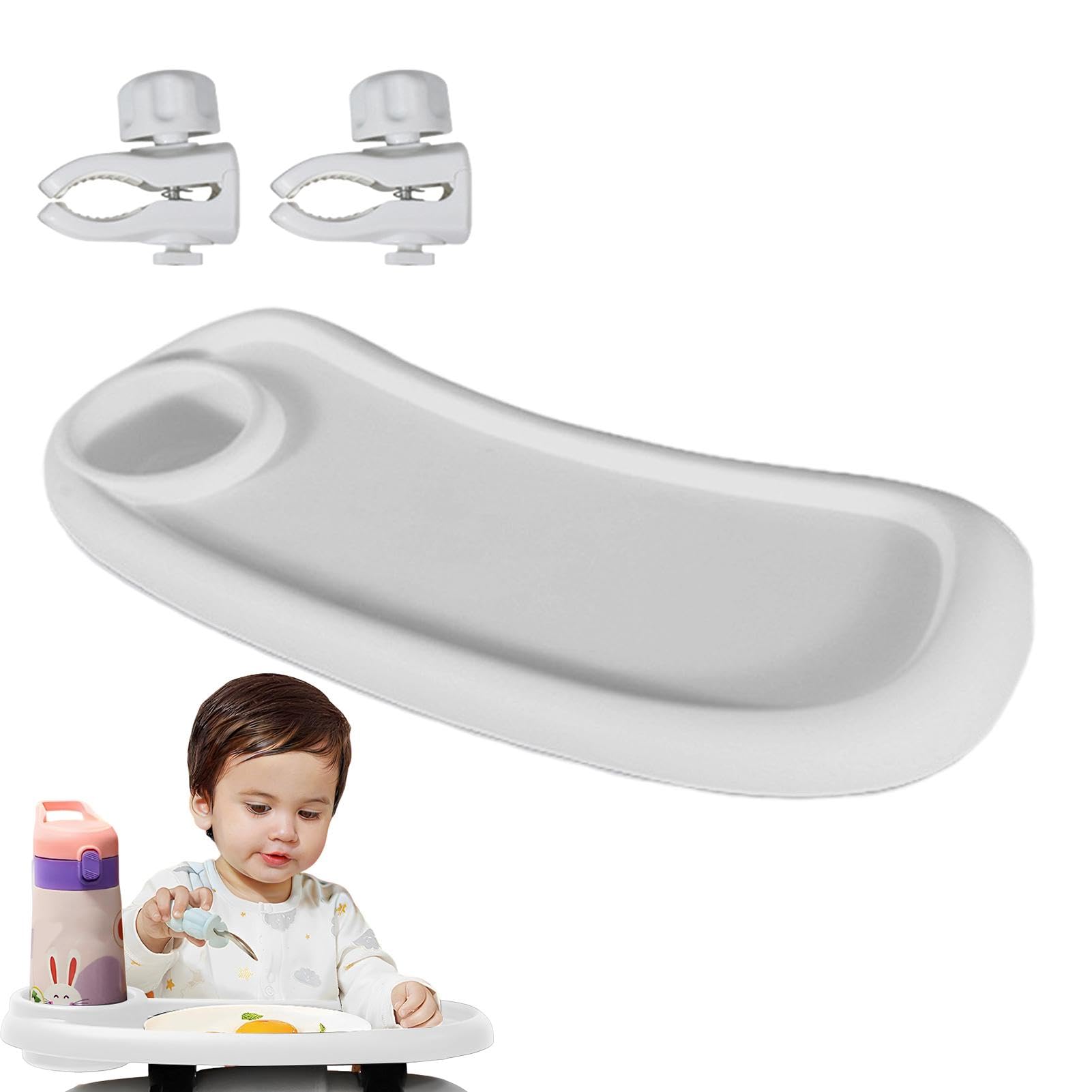 **Adjustable Stroller Tray with Cup Holder - Baby Stroller Organizer for Snacks, Bottles, Fruits & Drinks | Perfect for Feeding, Travel & Outdoor Walks**