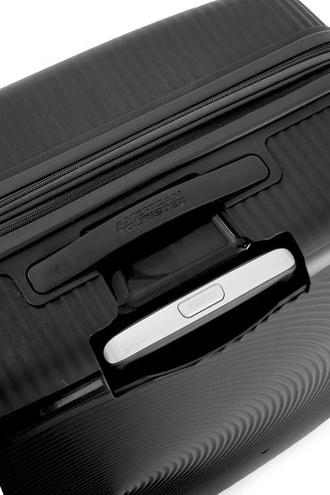 American Tourister Curio 2.0 55cm Carry-On Luggage - Lightweight Small Suitcase with Spinner Wheels, Black - Perfect for Weekend Trips & Business Travel
