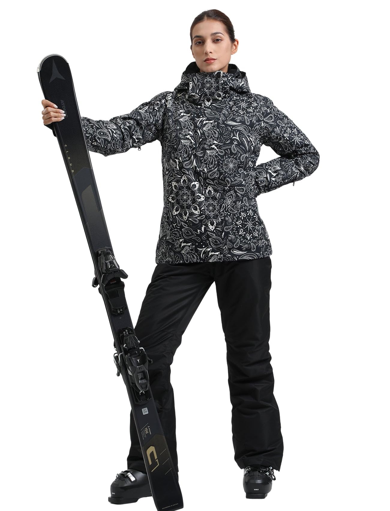 GSOU SNOW Women's Waterproof Windproof Ski Jacket & Pants Set - Insulated Warm Winter Snowsuit for Skiing Snowboarding Outdoor Activities