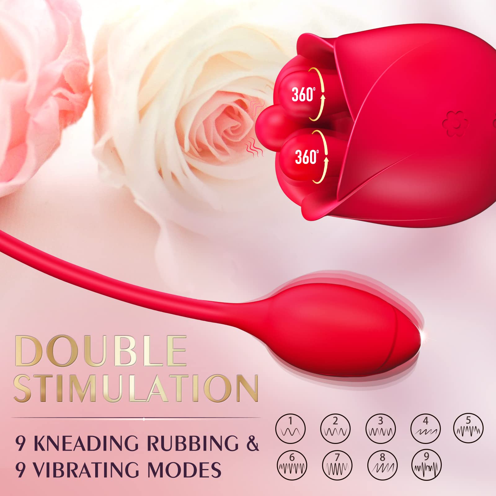 Premium G Spot & Clitoral Vibrator for Women - Dual Stimulation Tongue Licking Vibrating Egg with Nipple Sucker - 2-in-1 Adult Toy for Vaginal & Anal Pleasure - Perfect for Solo Play & Couples Intimacy