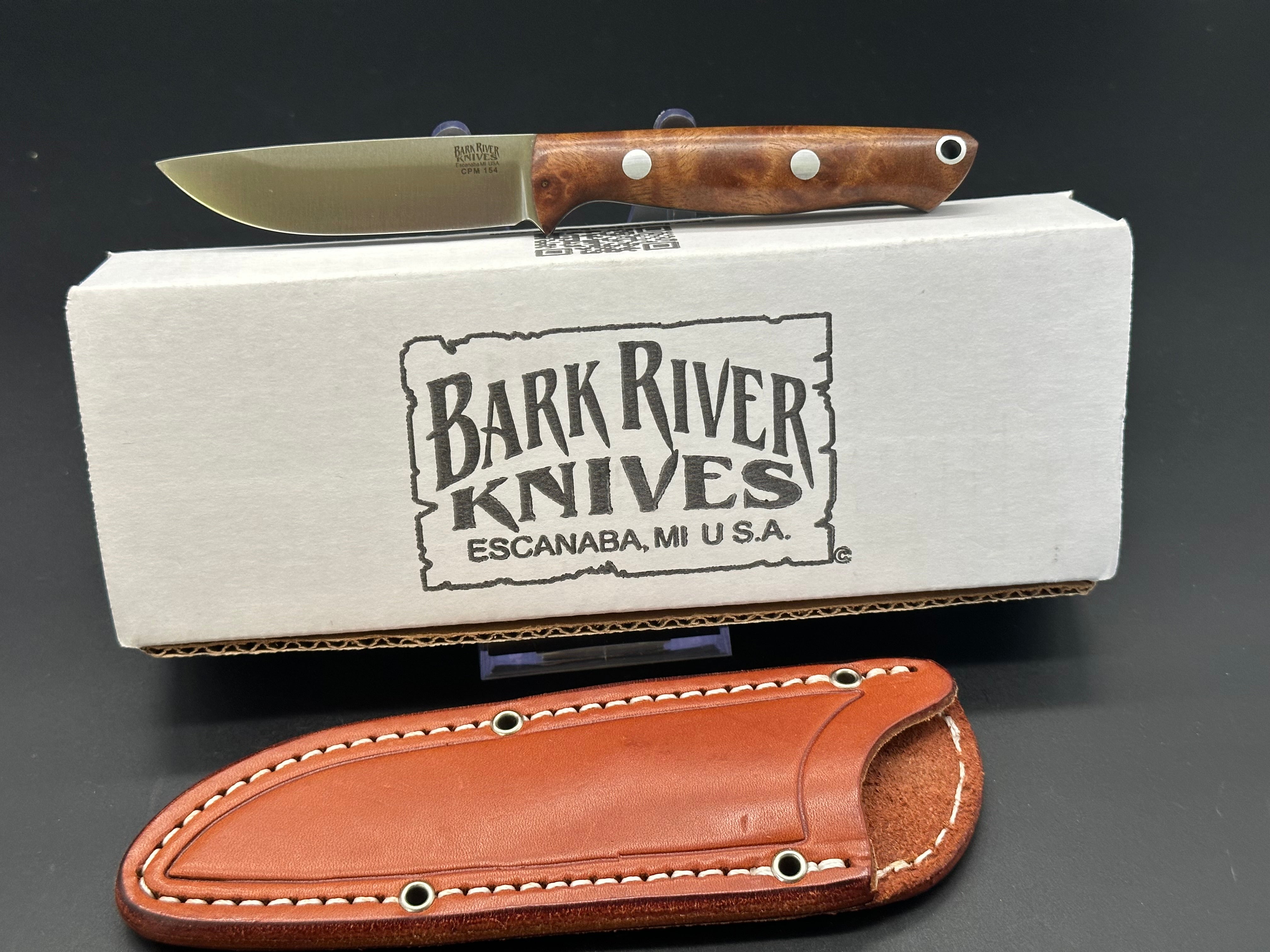 Bark River Bravo EDC Knife with Camphor Burl Handle - Premium Everyday Carry Pocket Knife for Outdoor, Camping, and Survival Use