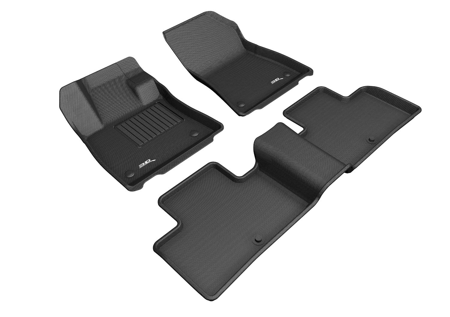 3D MAXpider Custom Fit All-Weather Floor Mats for Infiniti QX50 (2019-2025) & QX55 (2022-2025) - Premium Kagu Series Black Car Mats - Complete Set of 4 - Perfect for Daily Commute, Road Trips & Family Protection