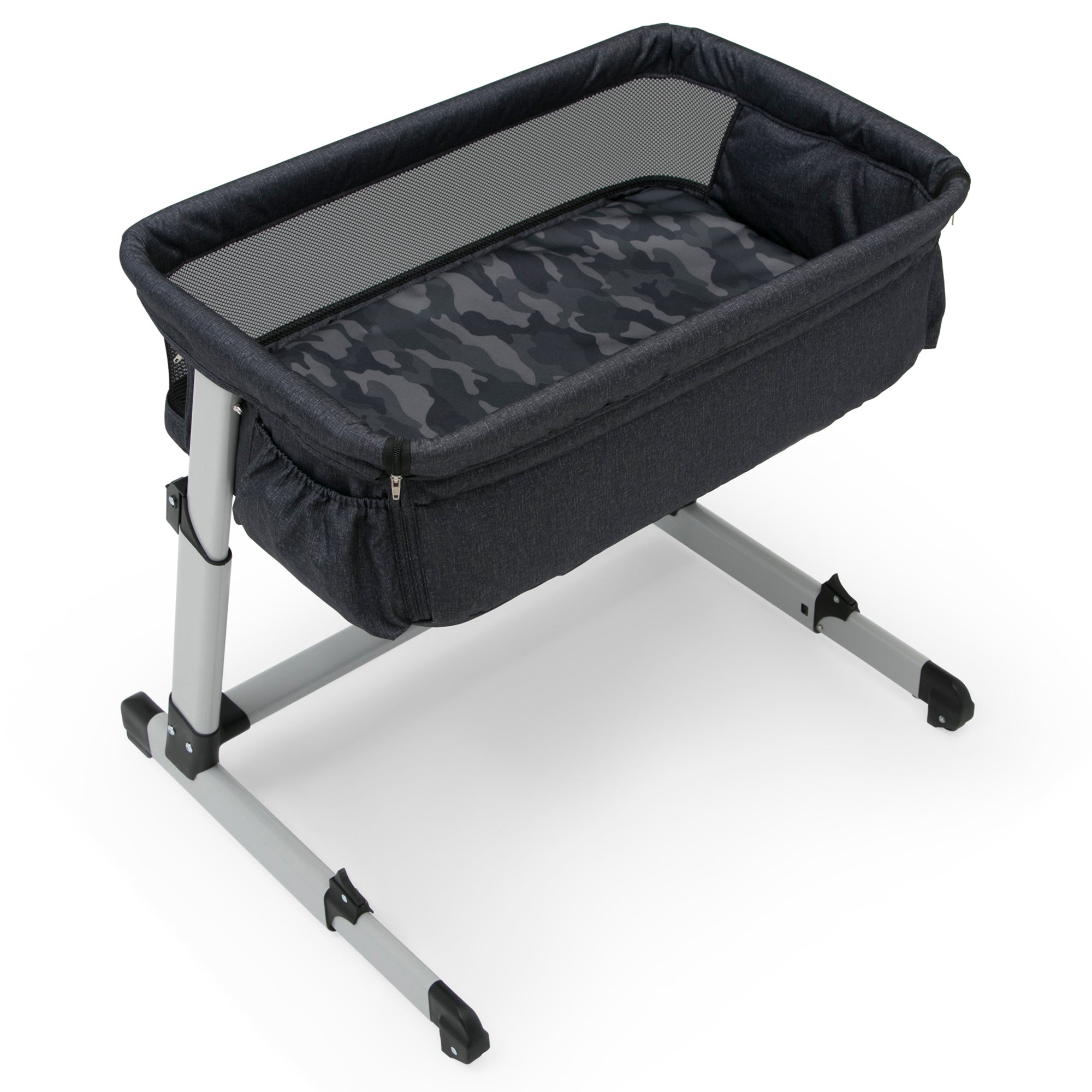 BabyGap Whisper Bedside Bassinet - Portable Crib for Newborns & Infants - Lightweight & Breathable Mesh Design - Perfect for Co-Sleeping & Nursery Use