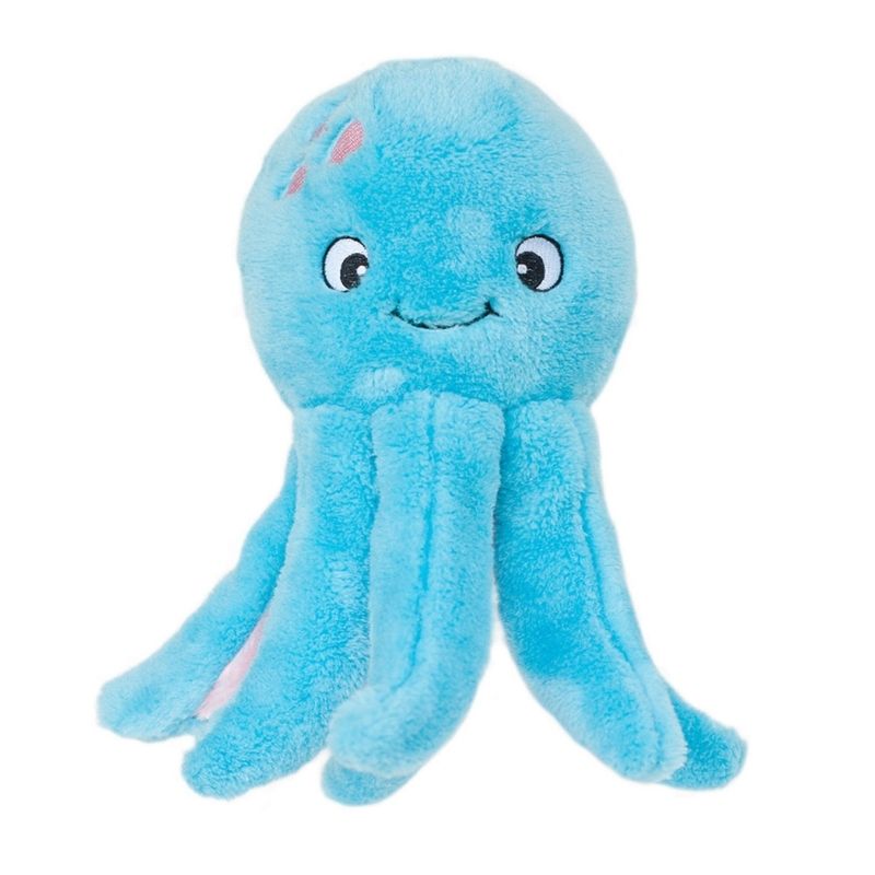 Zippy Paws Oscar the Octopus Plush Dog Toy - Cute & Interactive Puppy Chew Toy for Small & Medium Dogs - Perfect for Playtime, Training & Cuddling