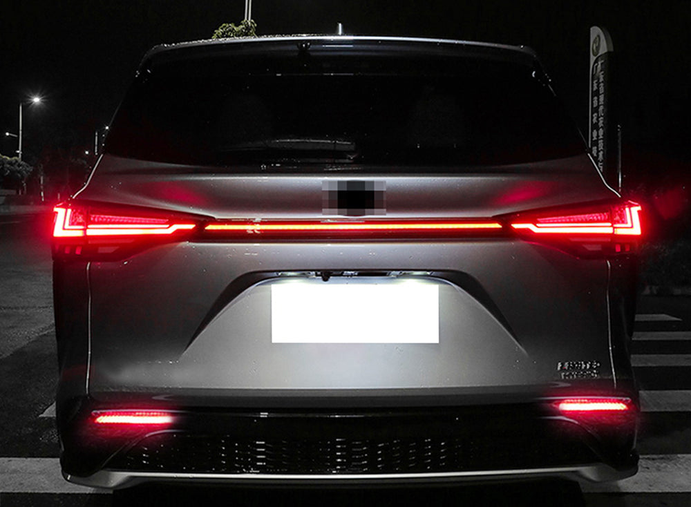 Dark Red LED Lower Bumper Reflector Lights for 2021-2023 Toyota Sienna - Upgrade Your Vehicle's Style & Safety for Night Driving