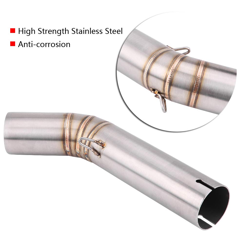 Stainless Steel 51mm Motorcycle Mid-Pipe Connector - Slip-On Adapter Tube for Suzuki GSX-R600/GSX-R750 (K6) - Perfect for Exhaust System Upgrades & Performance Enhancement