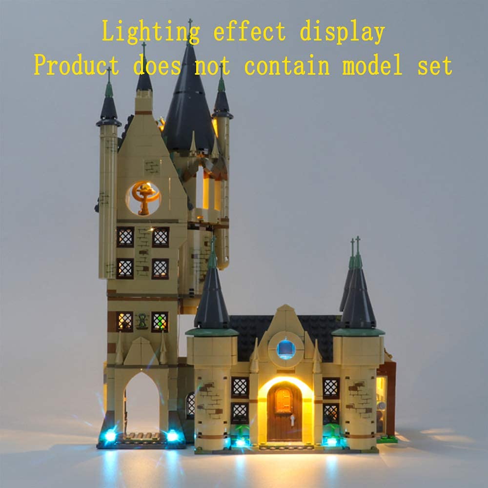GEAMENT LED Light Kit for Harry Potter Hogwarts Astronomy Tower - Compatible with Lego 75969 (Building Blocks Not Included) | DIY Lighting Set for Lego Castle Model | Perfect for Harry Potter Fans, Room Decor & Gift Ideas