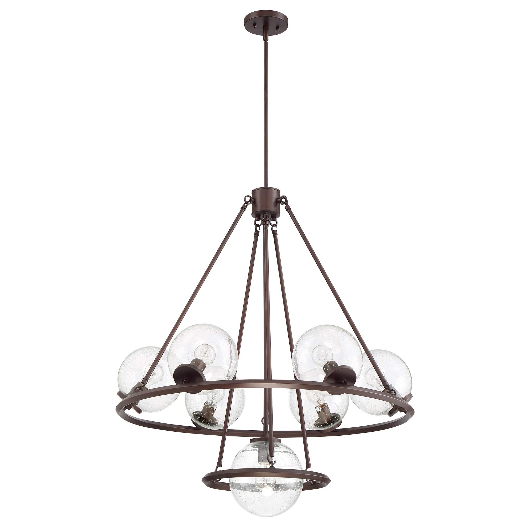 Luminance F26117-64 Sunset Chandelier in Provincial Bronze Finish - Elegant Ceiling Light Fixture for Dining Room, Bedroom & Living Room Decor