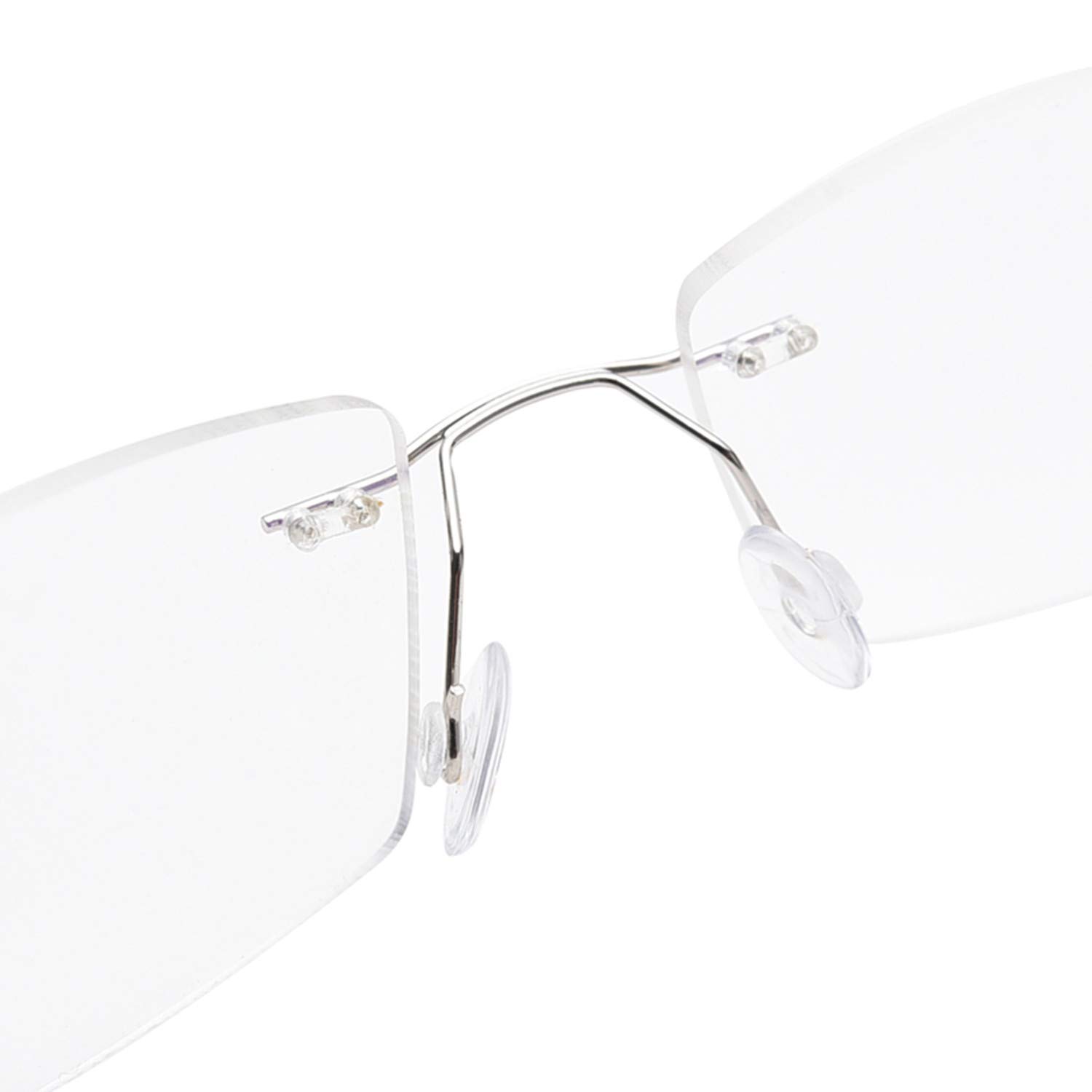 Titanium Alloy Rimless Bifocal Reading Glasses +1.50 Strength - Lightweight Flexible Readers for Men & Women - Perfect for Reading, Computer Work, and Close-up Tasks