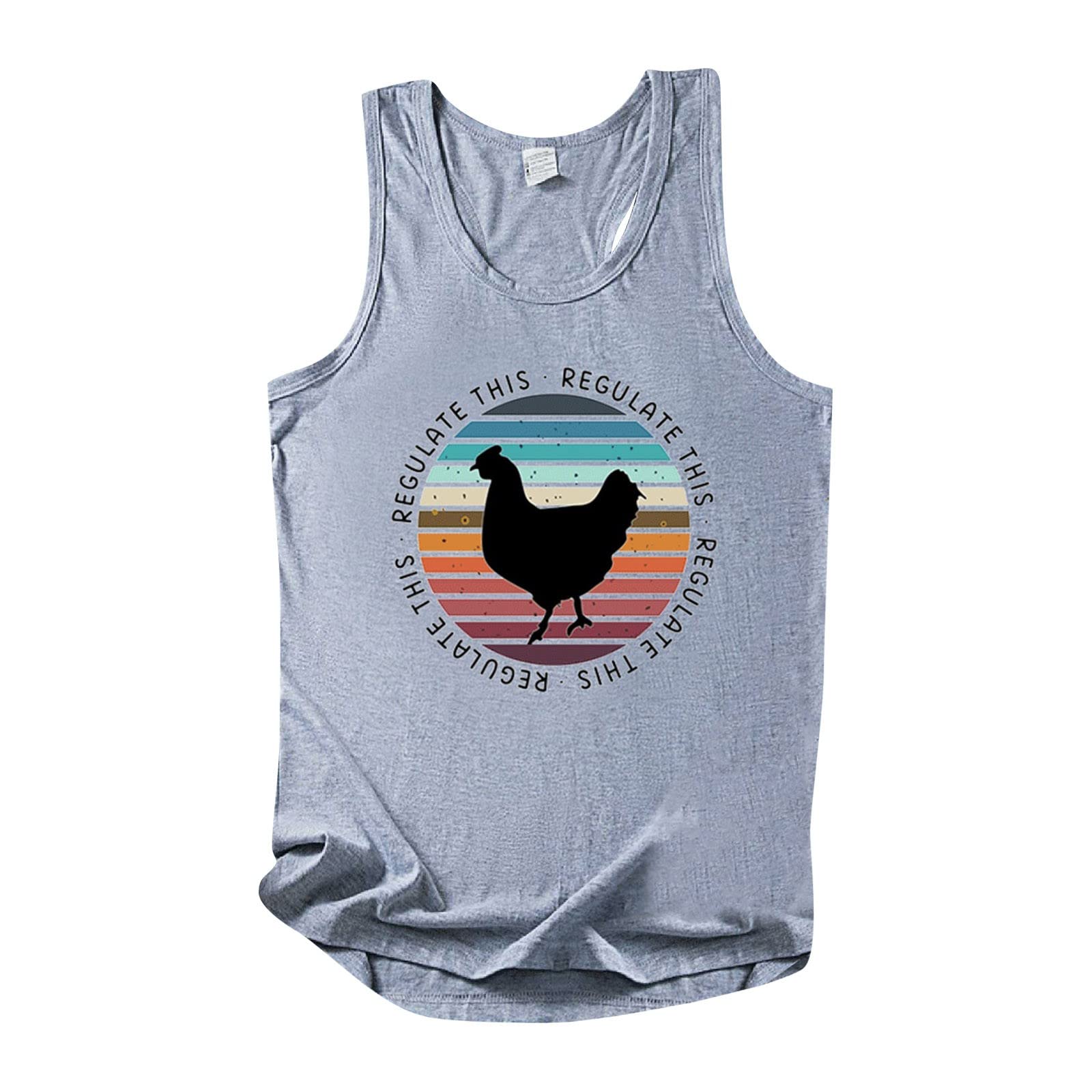 QUFECH Women's Summer Sleeveless Tank Tops - Casual Loose Fit Round Neck Blouse with Floral Print for Beach, Vacation & Everyday Wear