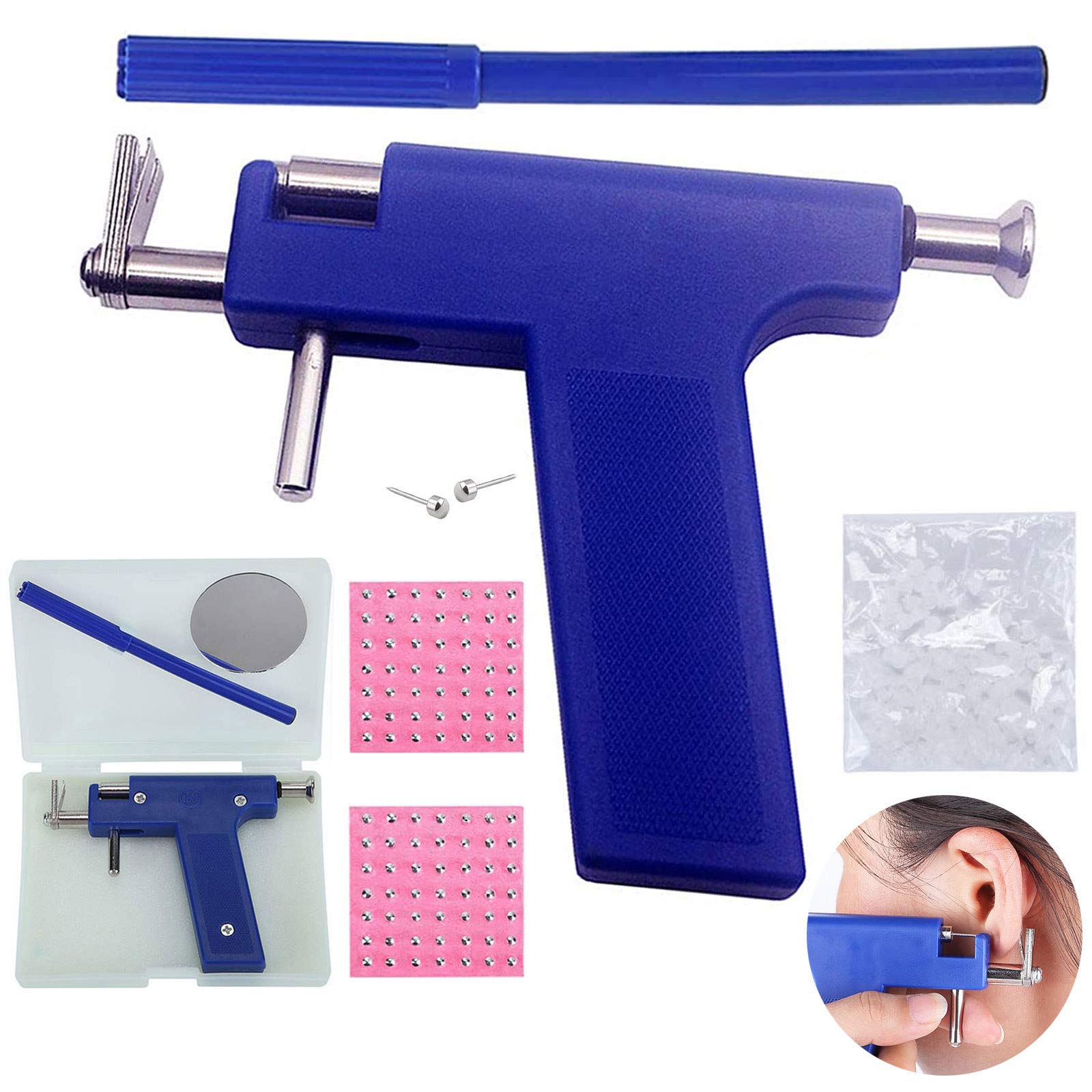 98Pcs Stainless Steel Piercing Kit - Ears, Nose, Navel & Lip | Professional Body Jewelry for Safe Piercing at Home