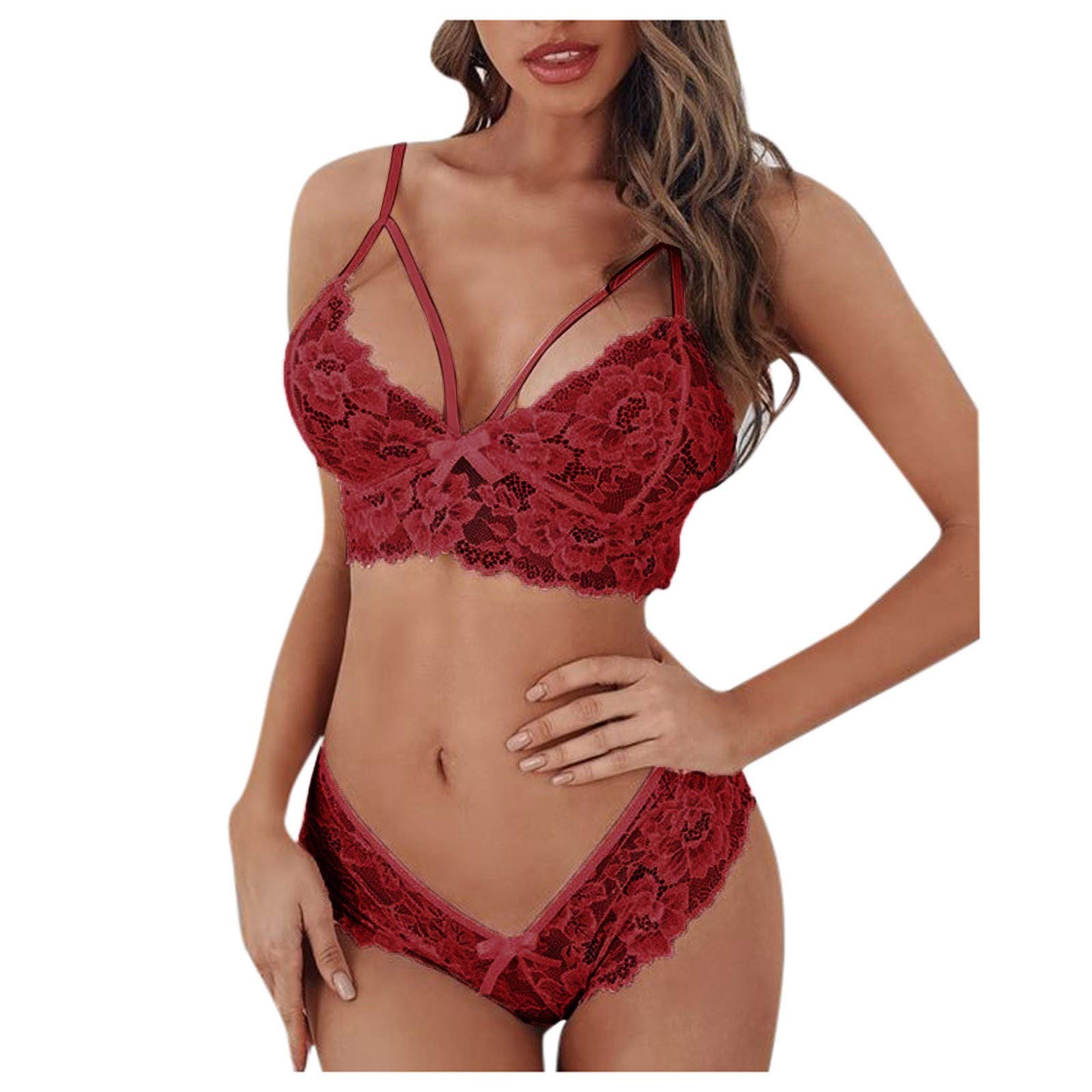 Sexy Women's Lace Lingerie Set - Comfortable Teddy Babydoll & Bodysuit Sleepwear for Romantic Nights, Honeymoon & Special Occasions