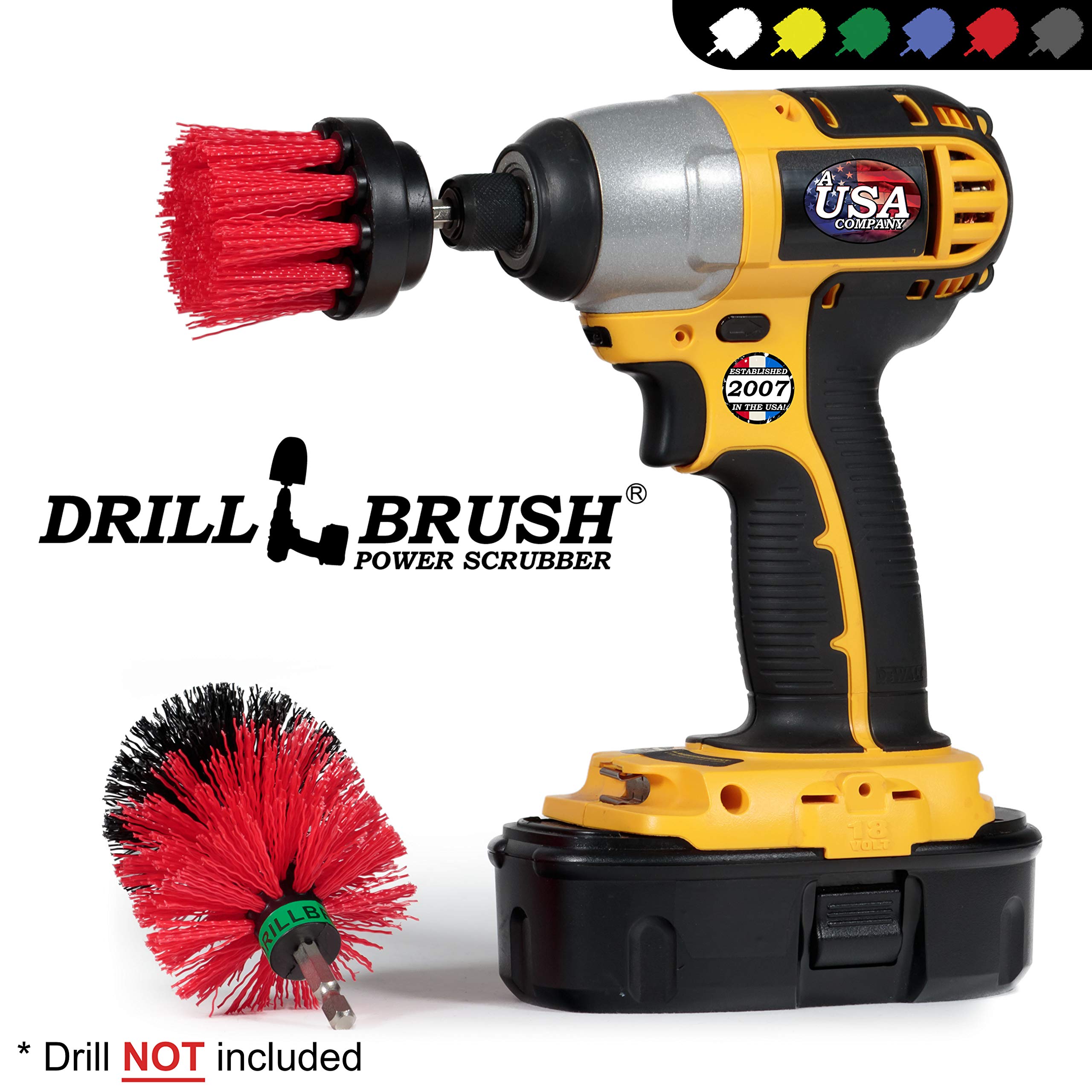 2-Piece Heavy Duty Outdoor Cleaning Brush Set - Brick, Stone & Siding Scrubber - Deck, Patio & Fireplace Cleaning Tools - Gutter Cleaner for Home - Perfect for Driveway, Walkway & Outdoor Surface Maintenance