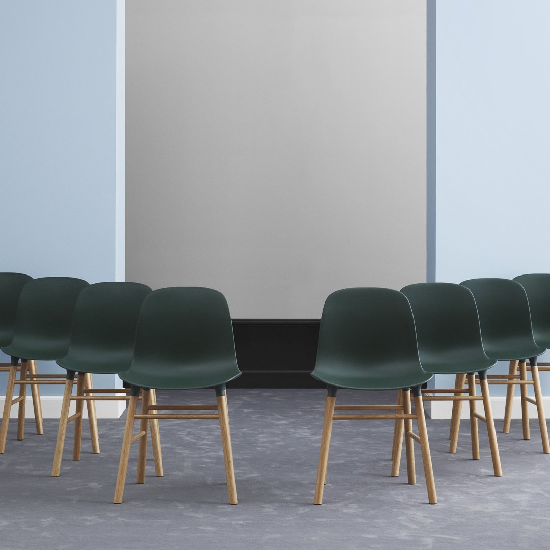Modern Form Chair with Sturdy Wooden Legs - Perfect for Dining Room, Office, or Living Room Decor