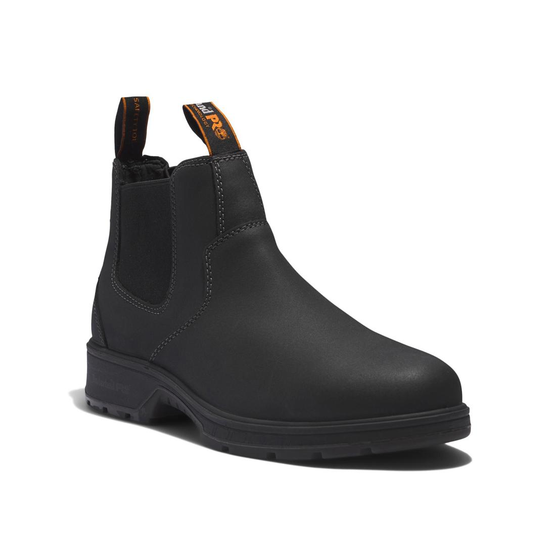 Nashoba Composite Toe Chelsea Work Boots for Men - Black Slip Resistant Safety Shoes - Perfect for Construction, Warehouse & Outdoor Work