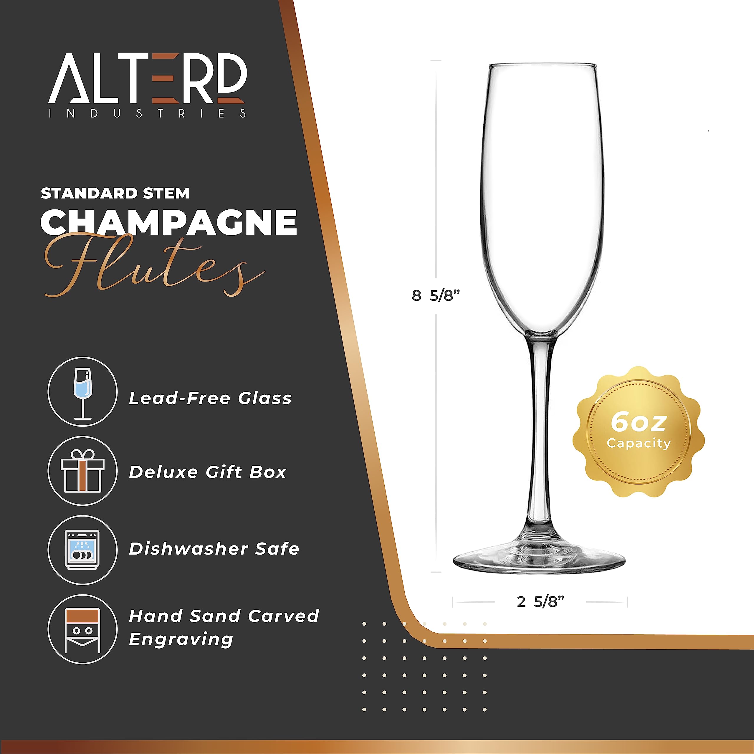 Personalized Mr and Mrs Wedding Champagne Flutes Set - Engraved Anniversary Toasting Glasses for Couples with Half Heart Design & Keepsake Box - Perfect Wedding Gift, Bridal Shower, Anniversary & Romantic Celebrations