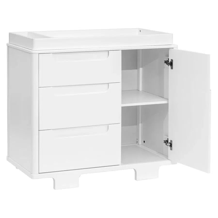 Babyletto Yuzu 3-Drawer Changer Dresser in White - Nursery Storage Solution for Diapers, Clothes & Baby Essentials | Perfect for Modern Baby Rooms & Daycare Centers
