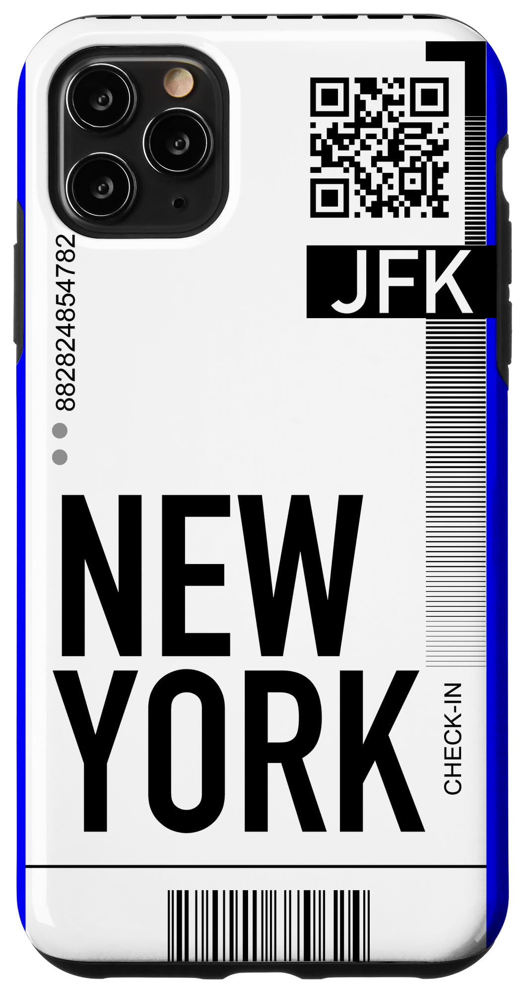 iPhone 11 Pro Max New York Air Ticket Phone Case - Stylish Boarding Pass Design for Travel Enthusiasts, Perfect for City Adventures and Plane Journeys