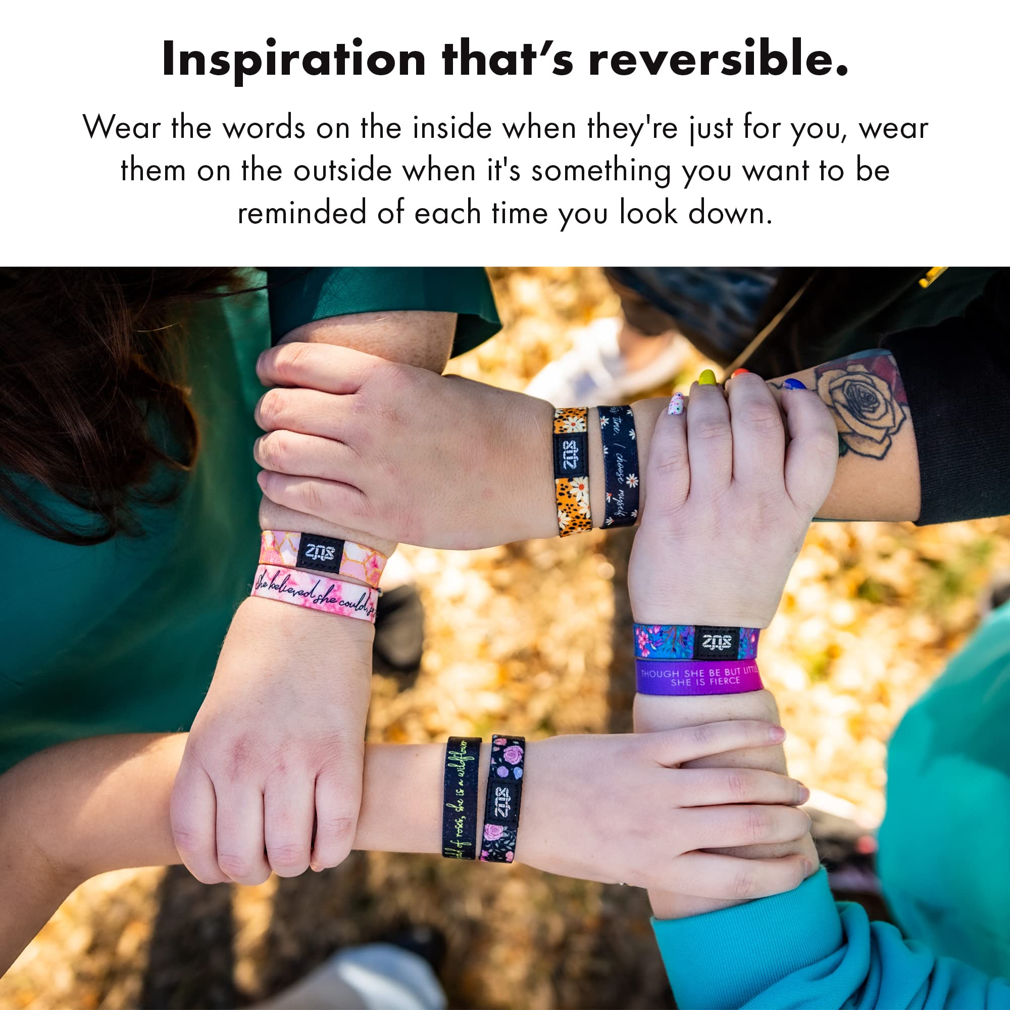 ZOX Stretchy Motivational Bracelets - Inspirational Affirmations & Artistic Designs for Men & Women | Perfect Gift for All Ages | Wear Daily for Confidence & Style