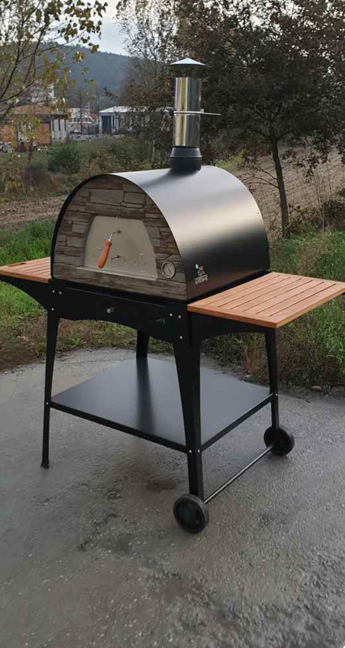 Maximus Arena Mobile Pizza Oven Stand - Portable Outdoor Pizza Oven Cart with Wheels for Backyard, Camping & Tailgating Parties