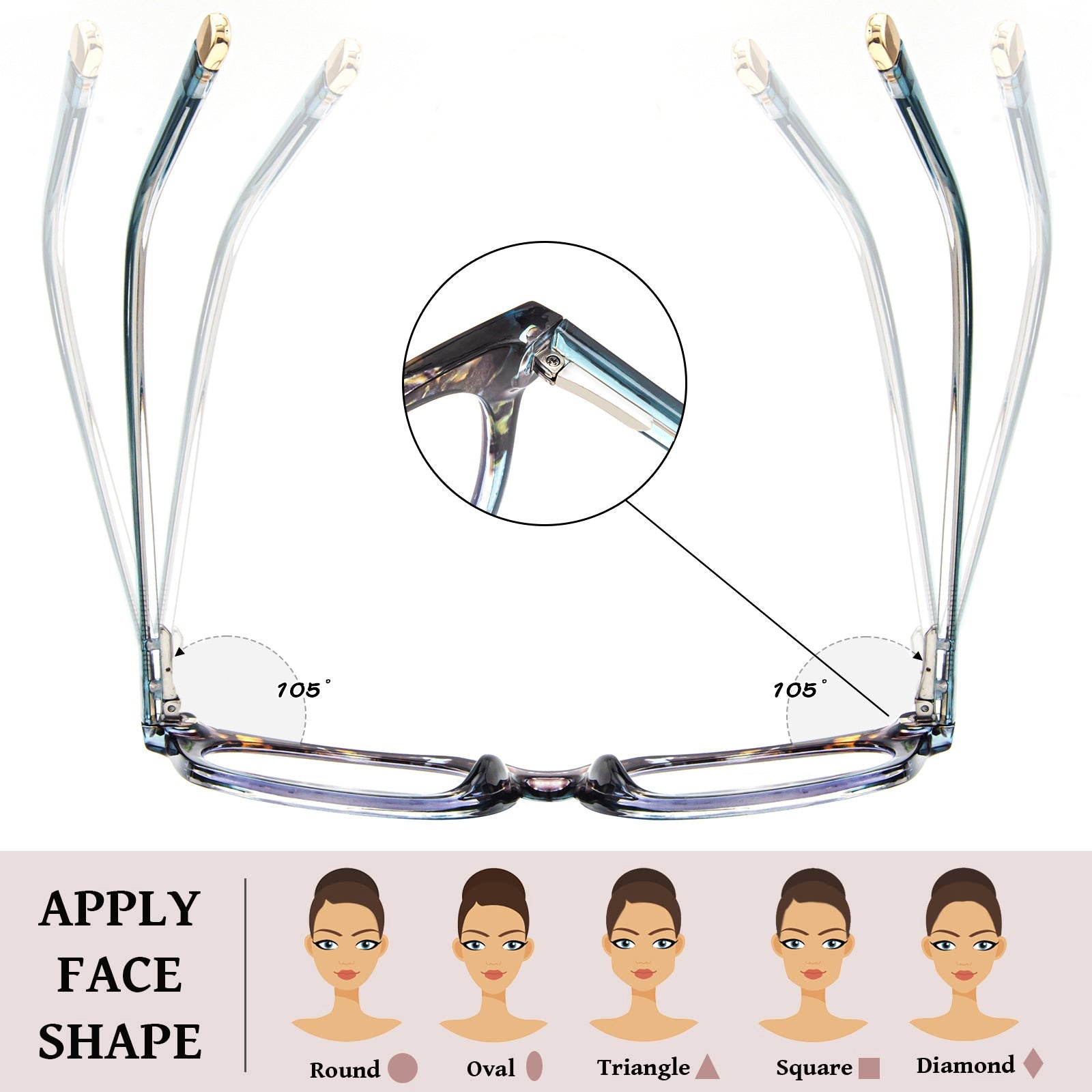 Blue Light Blocking Reading Glasses - Simple Square Frame for Eye Strain Relief - Perfect for Computer Work, Reading & Gaming