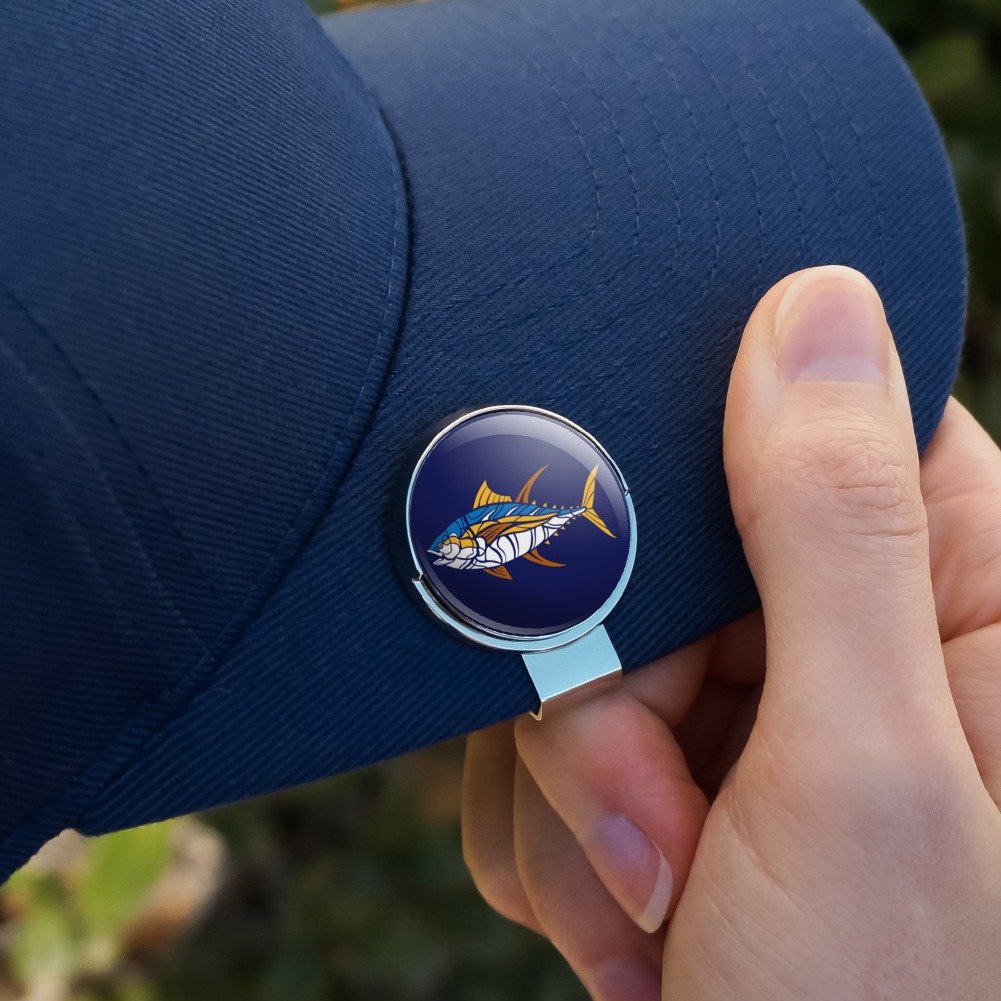 Tuna Fish Design Golf Hat Clip with Magnetic Ball Marker - Durable & Stylish Accessory for Golfers | Perfect for Golf Courses & Outdoor Sports