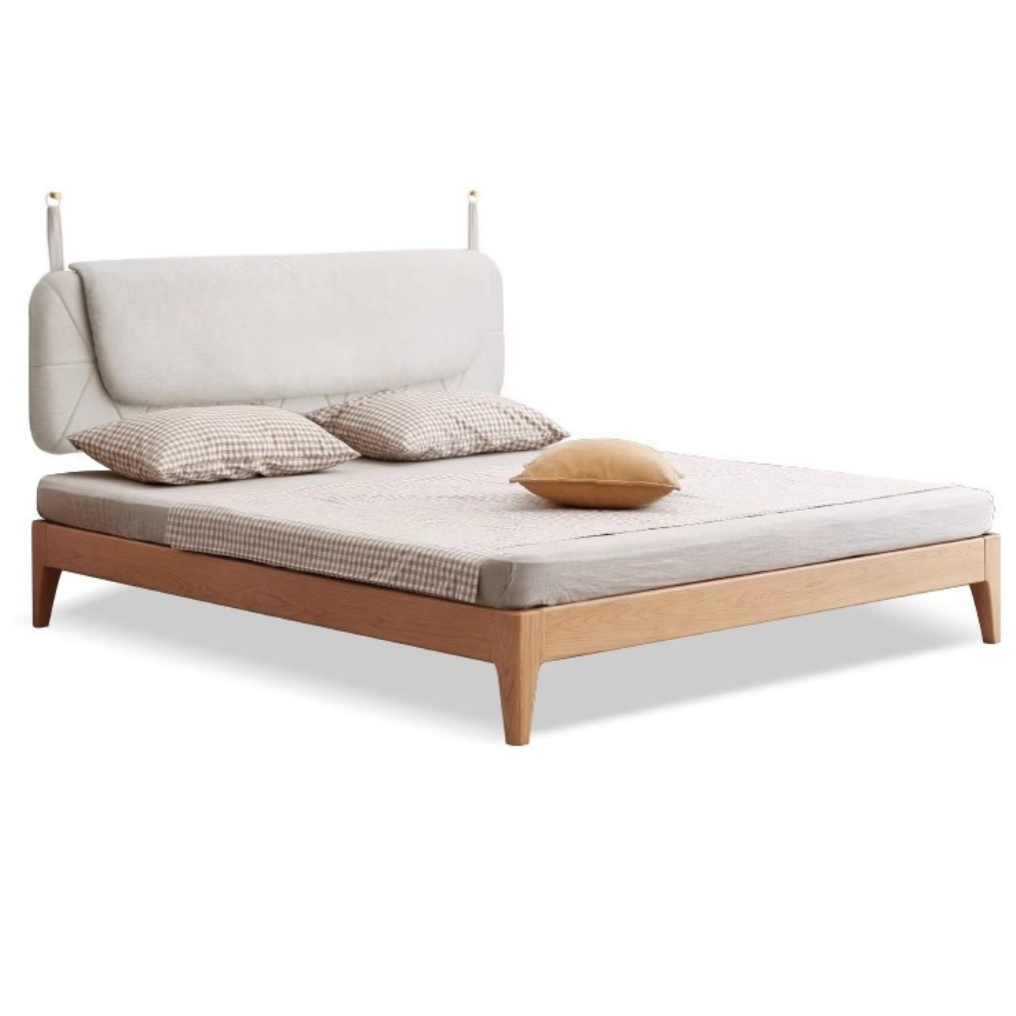 Modern Minimalist Oak Solid Wood Tatami Bed - Japanese Style Platform Bed Frame for Small Spaces, Guest Rooms & Zen Bedrooms