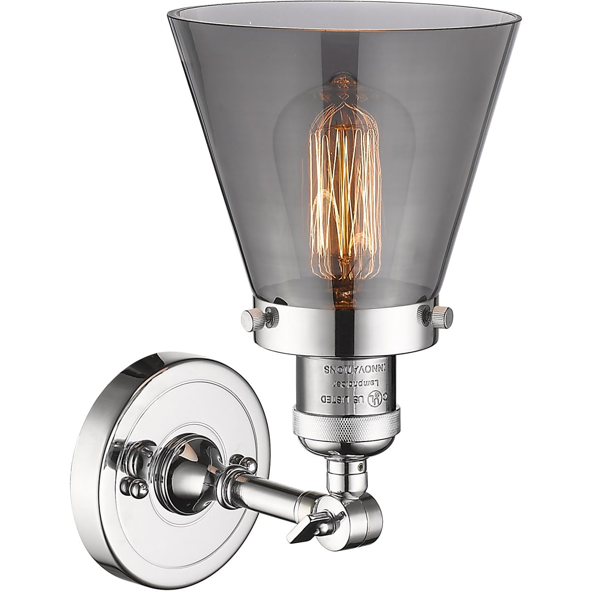 Innovations 201F-PC-G63-LED 12W LED Semi-Flush Mount Ceiling Light Fixture, Polished Chrome Finish - Perfect for Bedroom, Kitchen, Hallway & Office Lighting