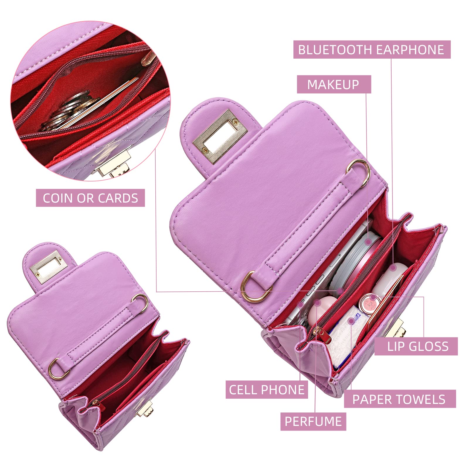 **Adorable Little Girl Purse for Toddlers - Kids Handbag with Adjustable Strap, Purple - Perfect for Birthday Gifts, Dress-Up Play & Special Occasions**