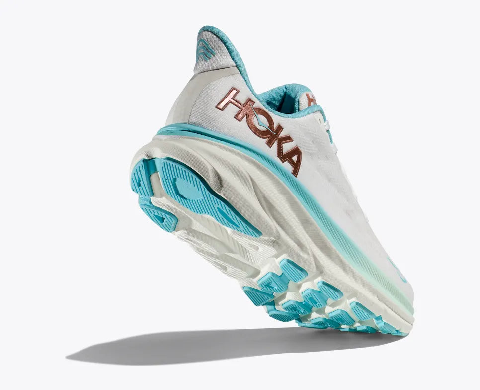 HOKA Women's Clifton 9 Running Shoes - Lightweight Cushioned Sneakers for Women in Frost/Rose Gold | Perfect for Road Running, Jogging & Daily Walking