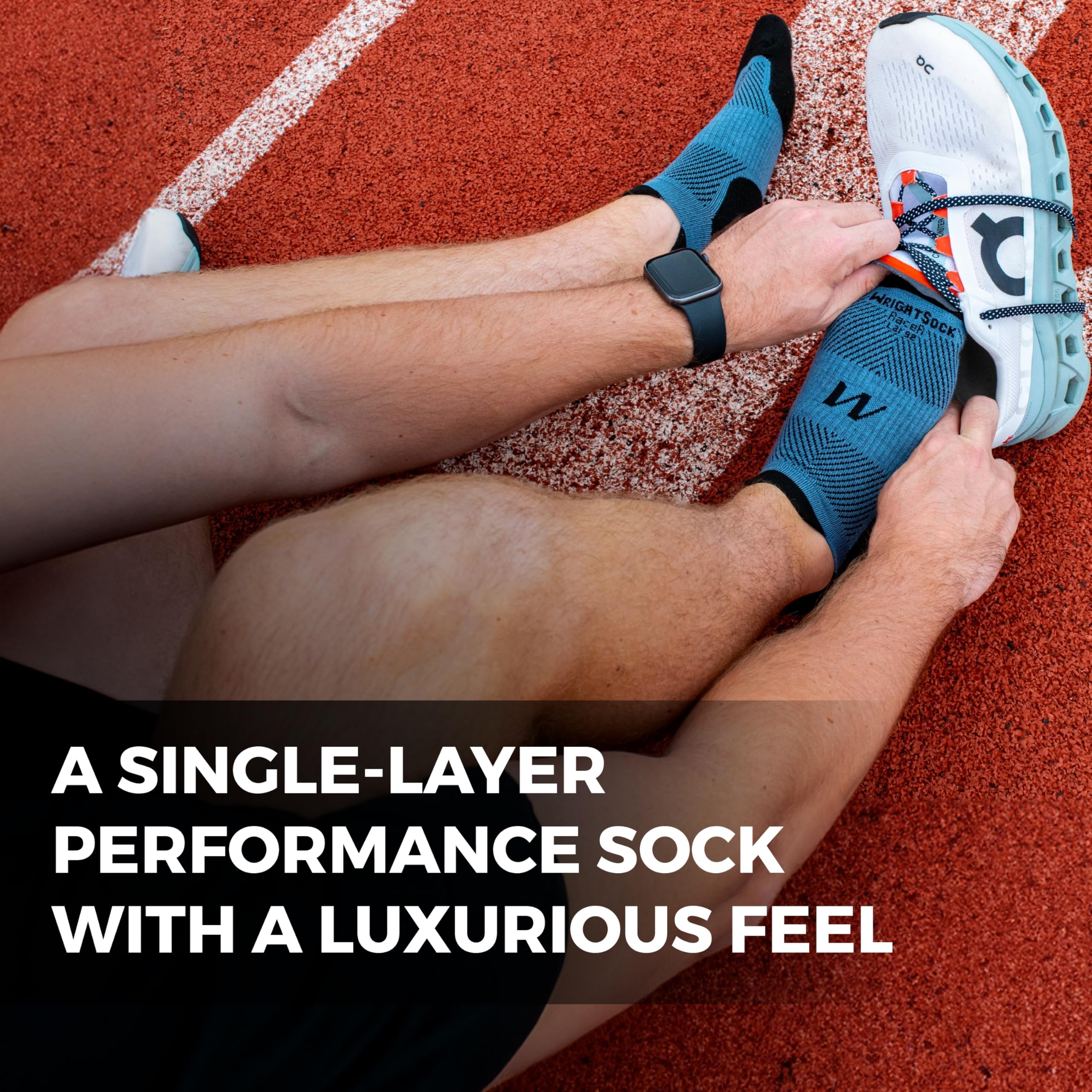 Wrightsock Run Luxe Tab Running Socks for Men & Women - Moisture Wicking Athletic Socks - Made in USA - Perfect for Marathon Training & Outdoor Sports