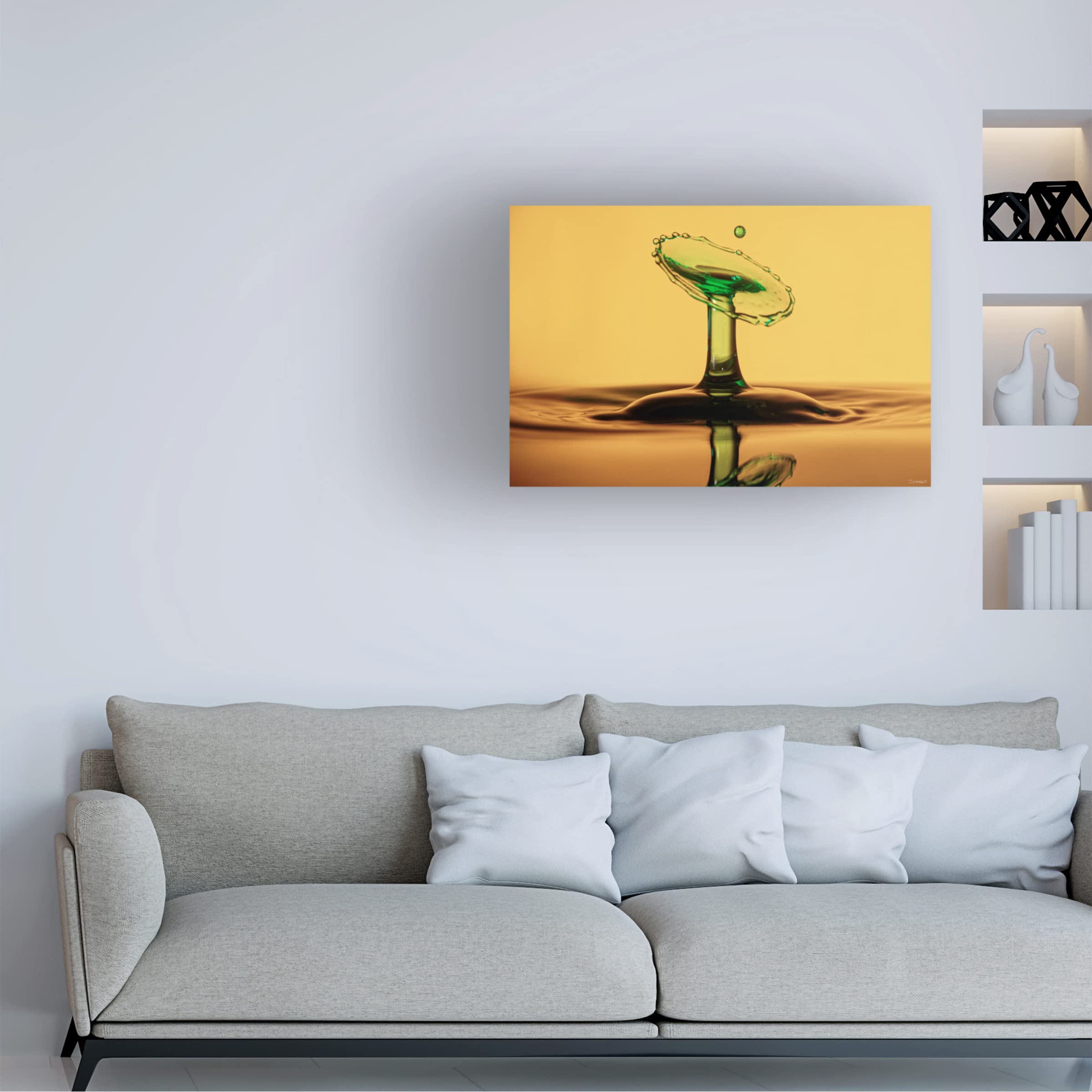 Gordon Semmers Liquid Splash 04 Abstract Canvas Art Print - 16x24 Inches Wall Decor for Living Room, Bedroom & Office | Modern Home & Office Decor
