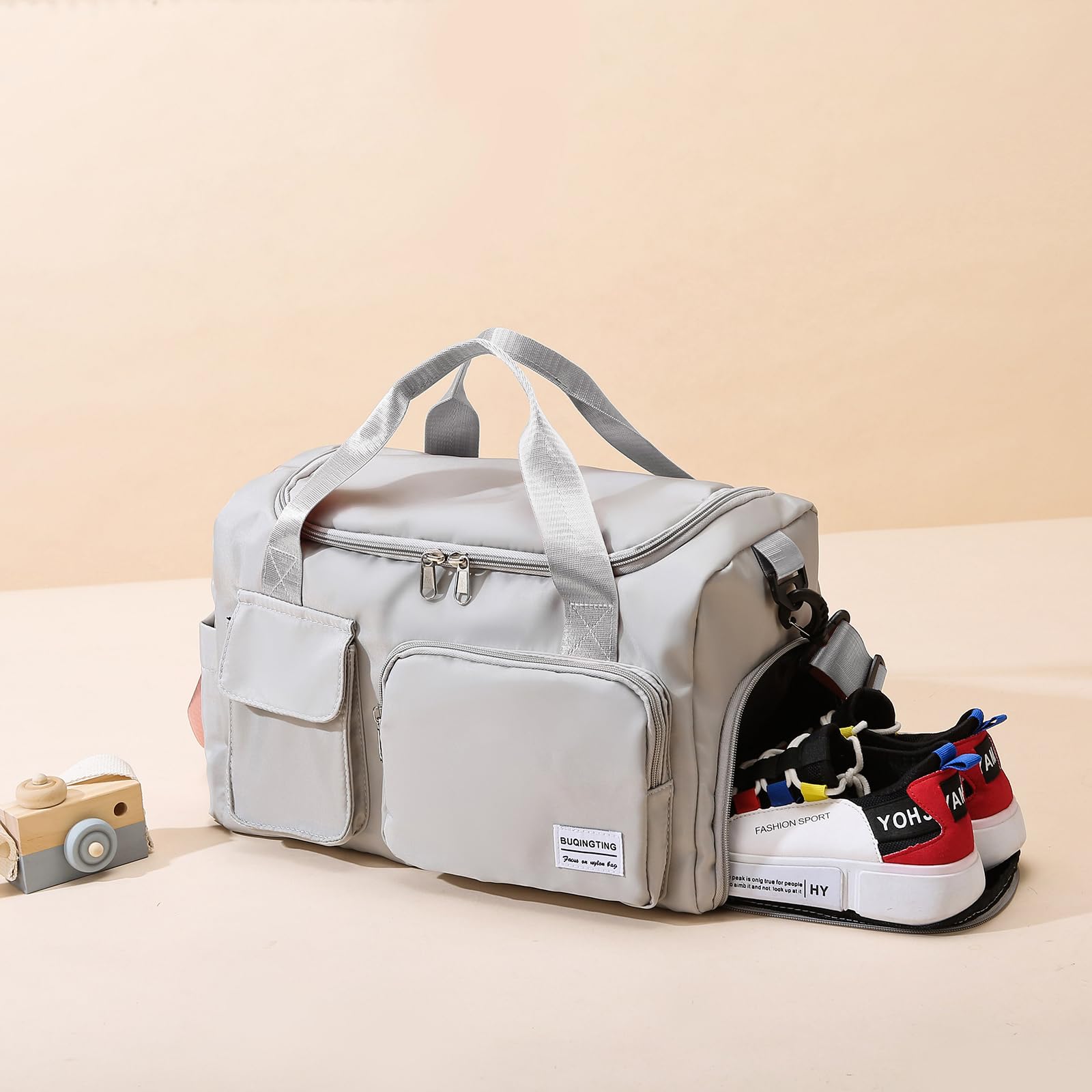 Small Gym Bag for Women - Lightweight Travel Duffle Bag & Carry On Weekender with Shoe Compartment | Perfect for Workouts, Travel & Weekend Getaways