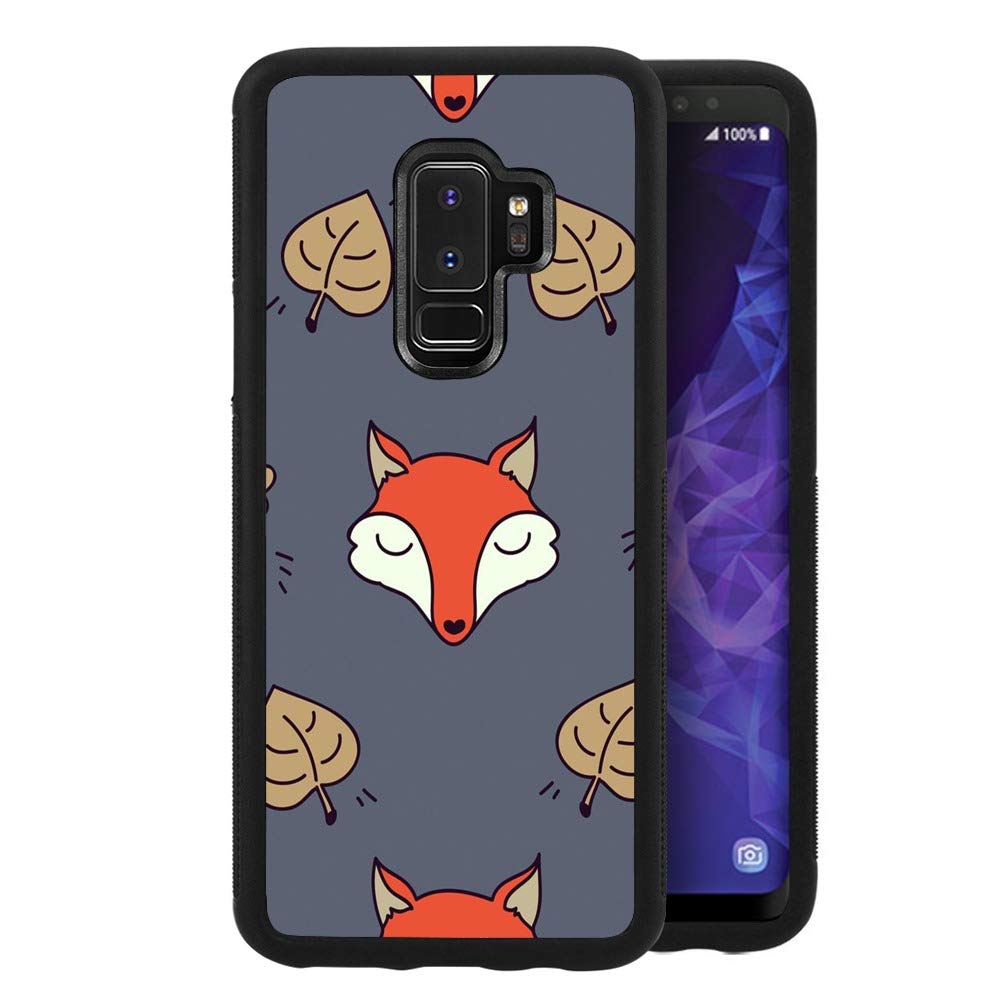 DragonCat Fox Samsung Galaxy S9 Plus Case - Shockproof Hard Shell Back Cover with Tire Pattern, Soft Edge TPU + PC Material, Black Phone Case for Samsung Galaxy S9 Plus - Perfect for Outdoor Adventures and Daily Protection
