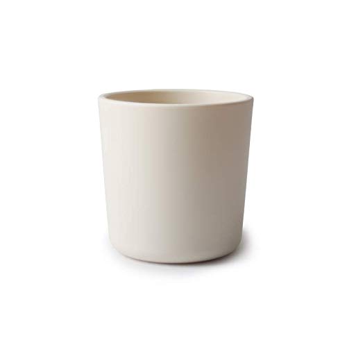 Mushie Kids Dinnerware Cups - 2-Piece Set, Ivory | BPA-Free, Eco-Friendly Baby & Toddler Drinking Cups | Perfect for Home, Daycare & Travel | Made in Denmark