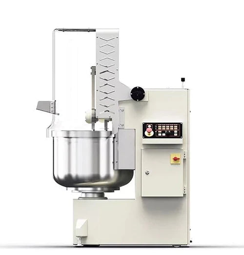 AMPTO Twin Diving Arms Mixer - 123 1/2 lb Dough Capacity, 208-220V/60/1PH Commercial Dough Mixer (Model IBT55INV) - Perfect for Bakeries, Pizza Shops & Commercial Kitchens
