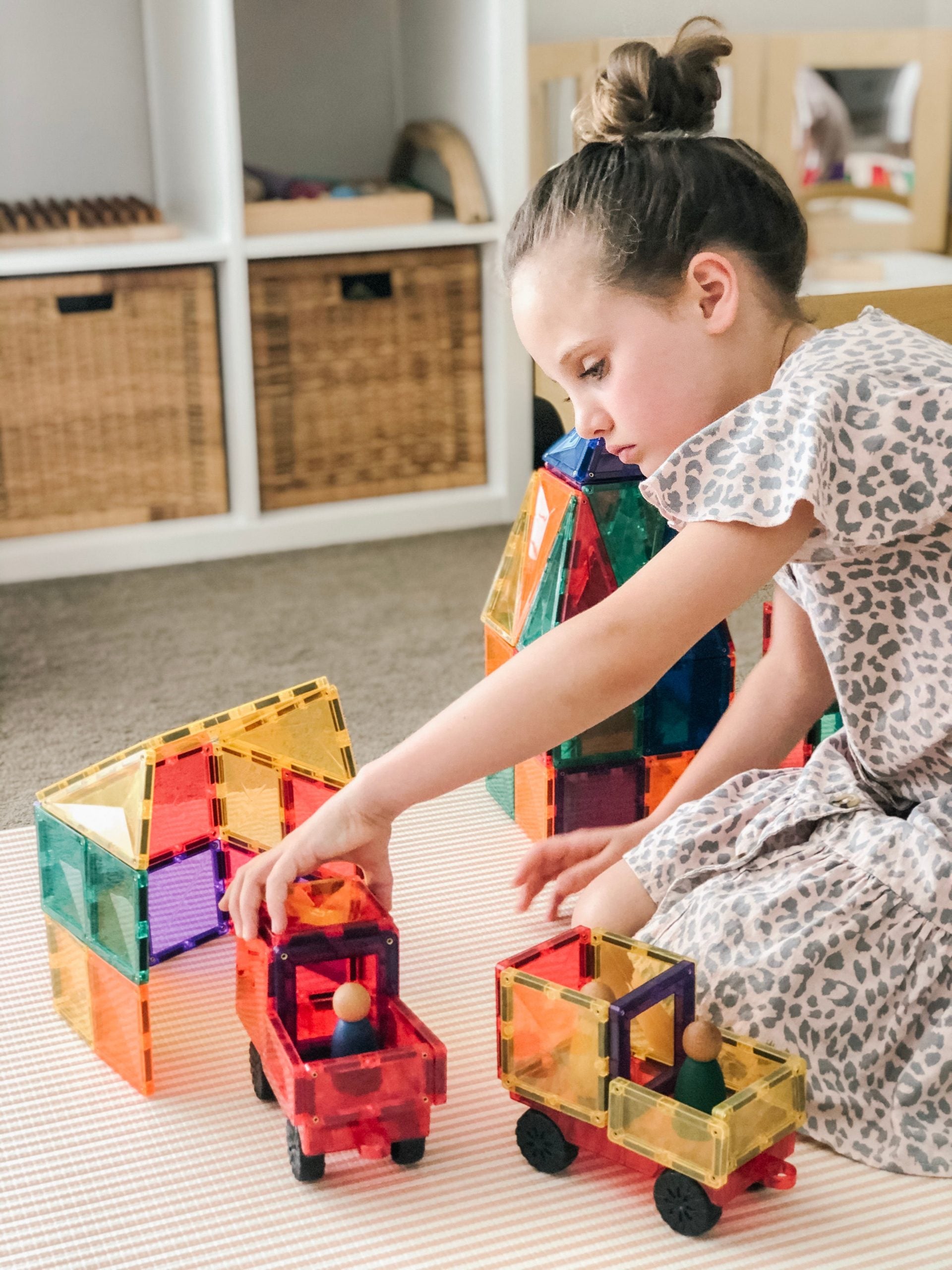 Connetix 24 Piece Magnetic Tiles Motion Pack - STEM Educational Building Toys for Kids, Perfect for Creative Play & Learning at Home or School
