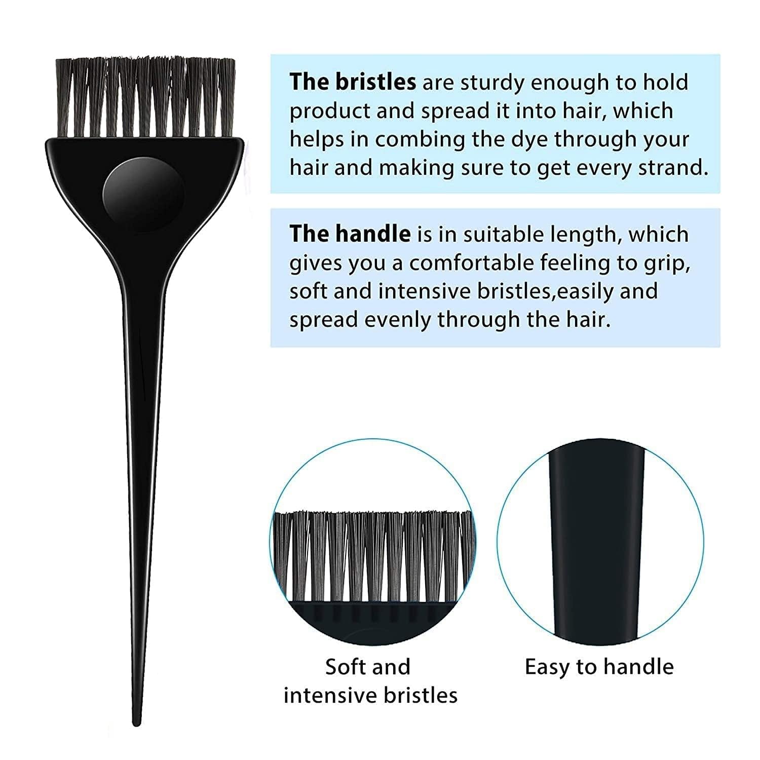 3-Piece Hair Dye Brush Set - Professional Hair Coloring Brushes & Applicator Tools for Salon, Home DIY, Women & Students - Perfect for Balayage, Highlights & Root Touch-Ups