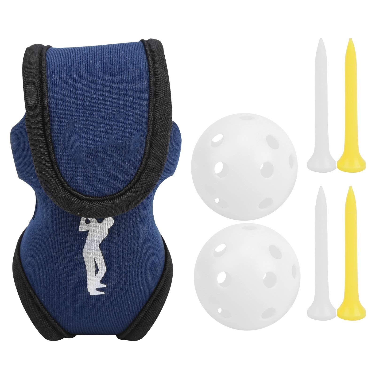 Alvinlite Neoprene Golf Ball Pouch & Tee Holder - Waterproof Golf Accessories Carry Bag for Golfers - Perfect for Driving Range, Course Play and Practice Sessions