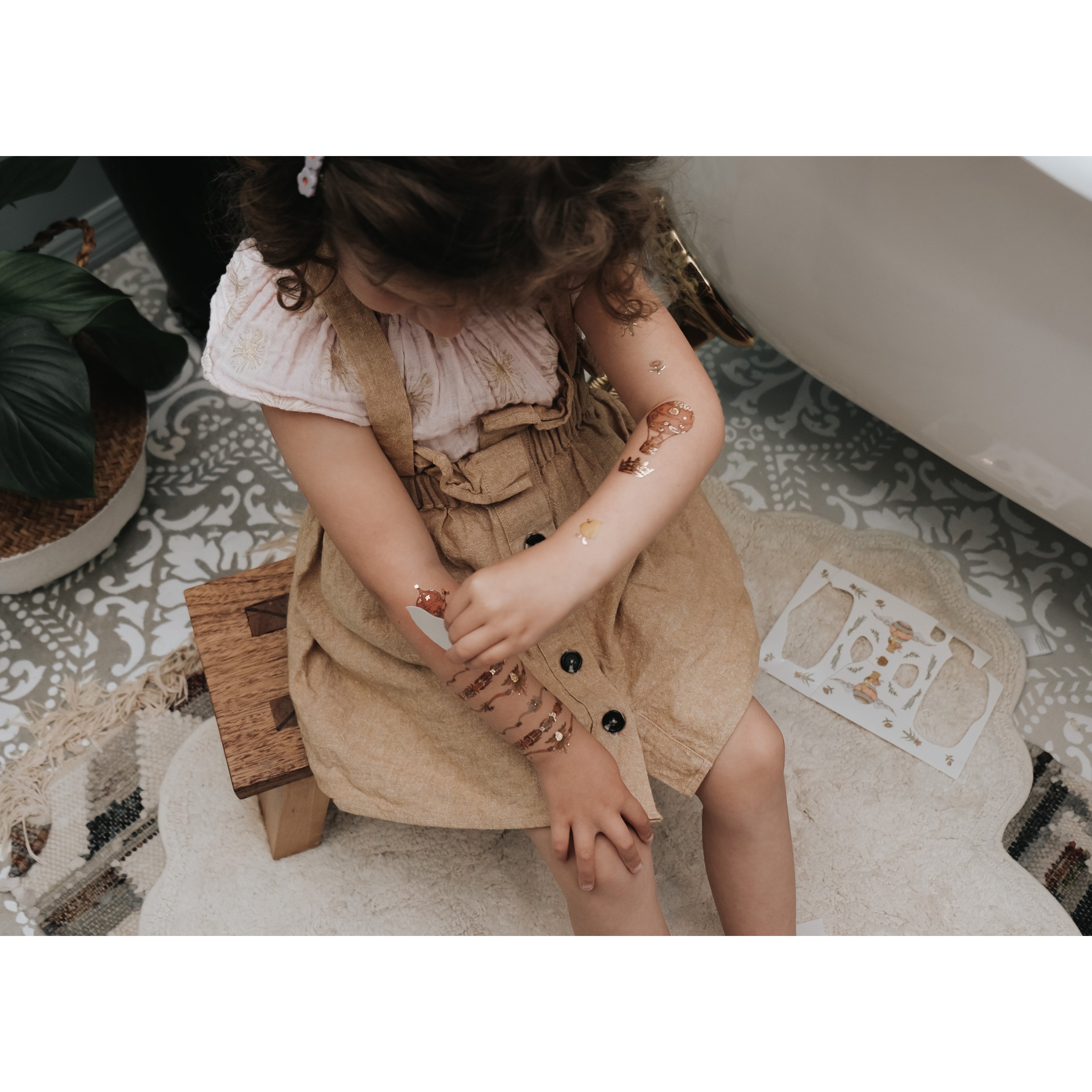 Atelier Choux Luxury Gold Foil Temporary Tattoos - Elegant Body Art for Parties, Weddings & Special Events