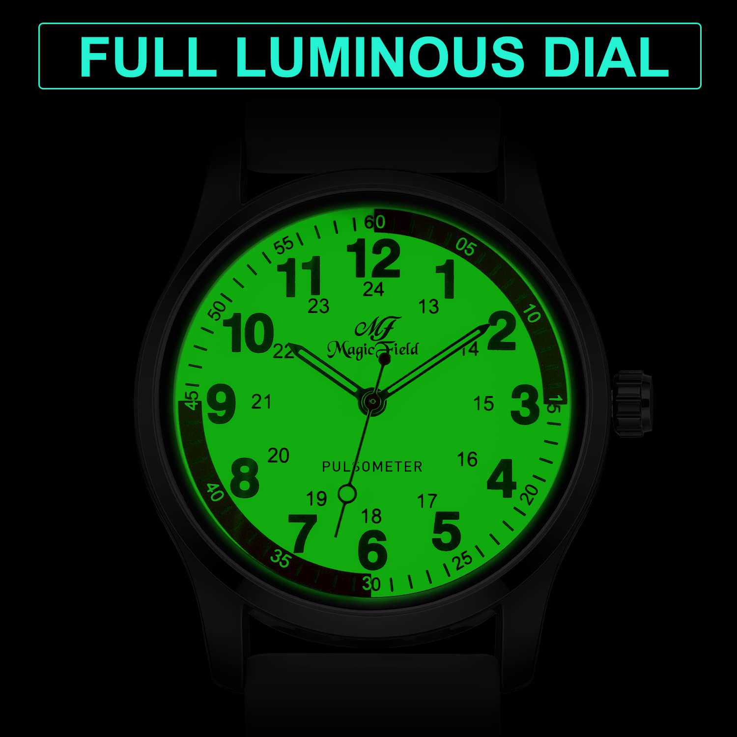 SIBOSUN Nurse Watch - Easy to Read Waterproof Medical Watch with Luminous Hands & Quick Release Silicone Strap for Nurses, Doctors & Medical Students | Perfect for Hospital Shifts, Clinical Rotations & Healthcare Professionals