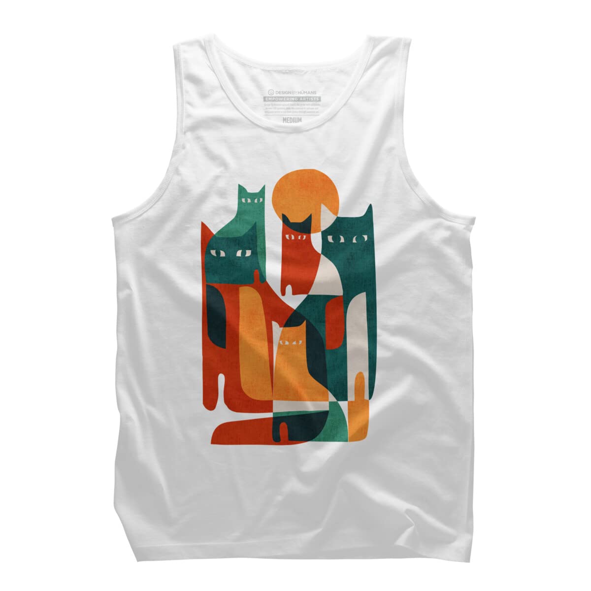 Men's Cat Graphic Tank Top - Cool & Comfortable for Summer Outings