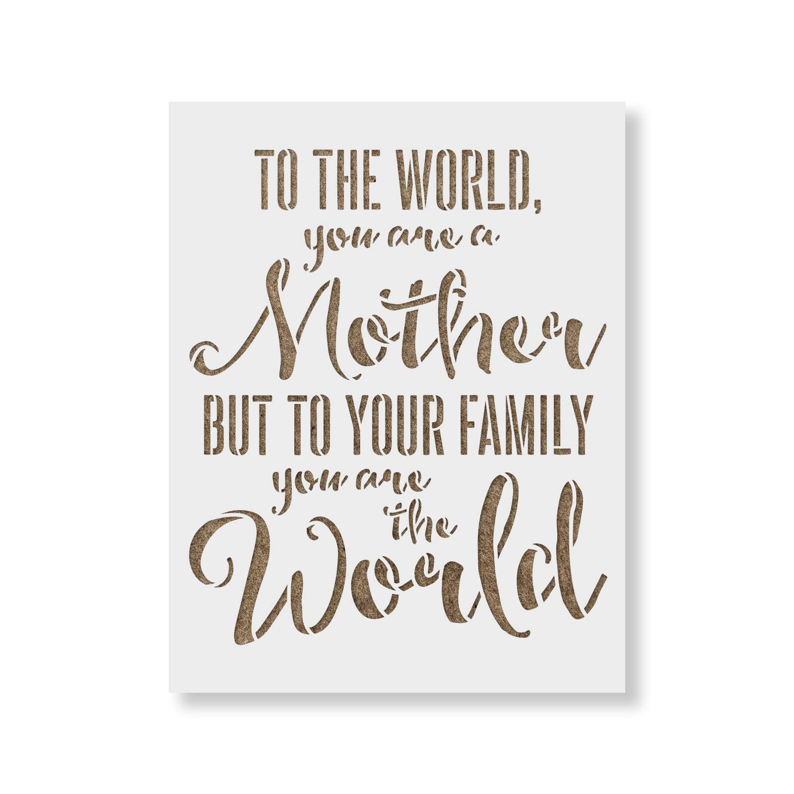 Mother's Day Stencil Set - DIY Wall Art Decor & Craft Kit for Mom - Family, Love & Appreciation Gifts - Perfect for Home Decor, Scrapbooking, and Handmade Greeting Cards