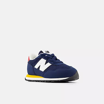 237 Bungee Lace Sneakers for Men Women - Navy Blue & Varsity Gold Athletic Shoes | Comfortable Running Walking Casual Sneakers for Gym Workout & Everyday Wear