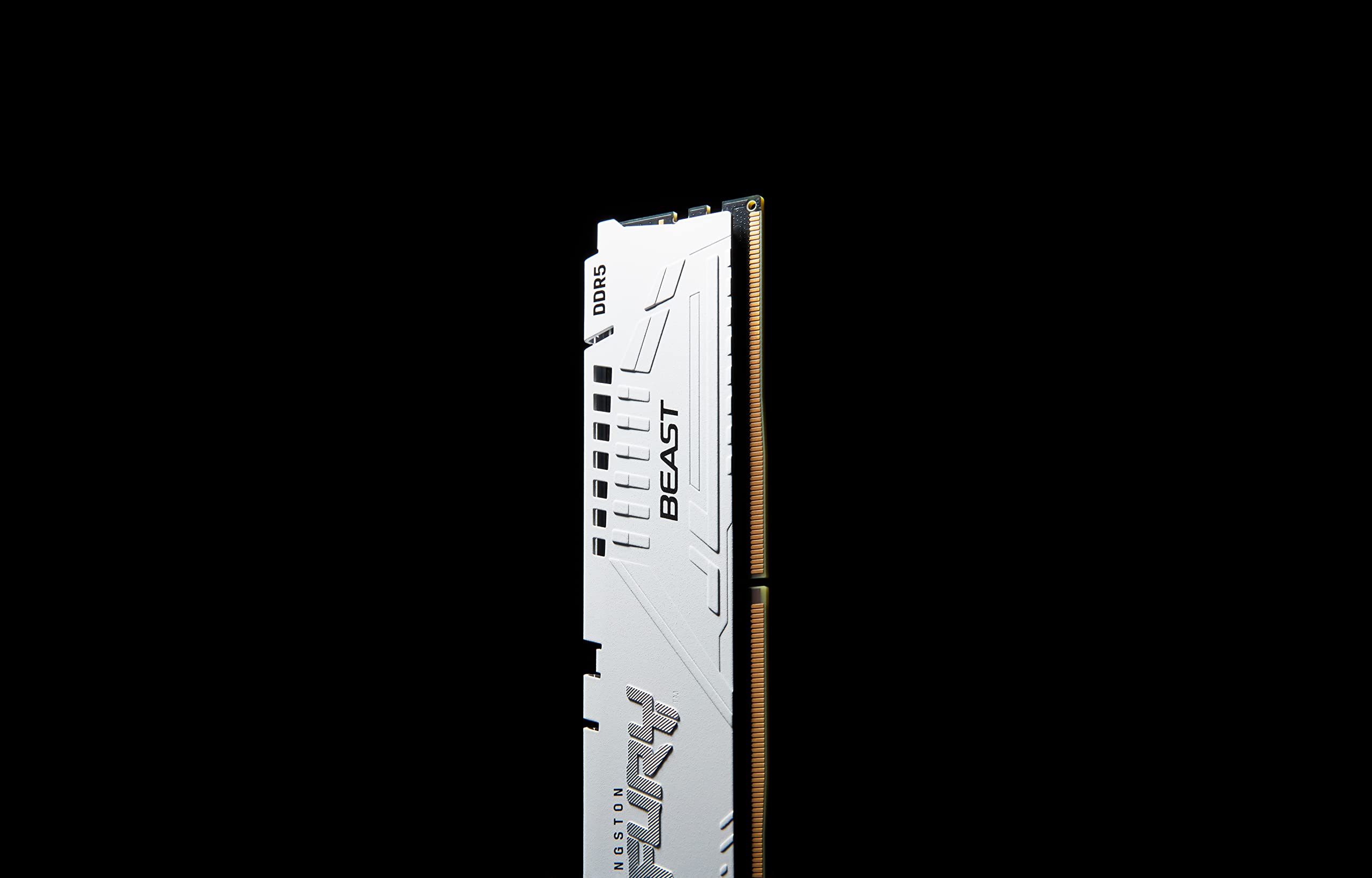 Kingston FURY Beast 32GB (2x16GB) 5200MHz DDR5 CL40 Desktop Gaming RAM - White XMP RGB Memory Kit (KF552C40BWK2-32) for High-Performance PC Gaming, Streaming & Content Creation