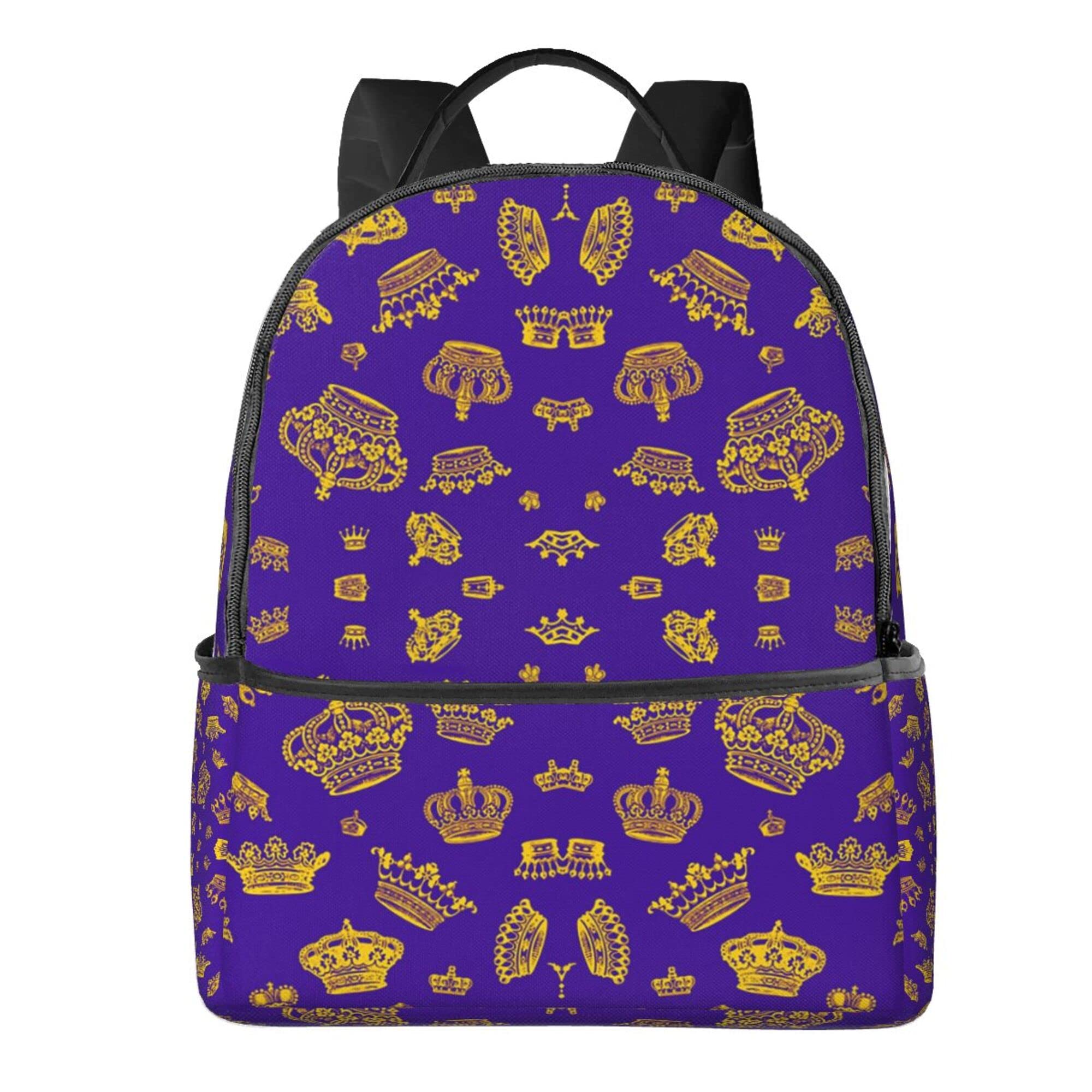 High Capacity Laptop Backpack for Men & Women - School & Travel (Royal Crown)