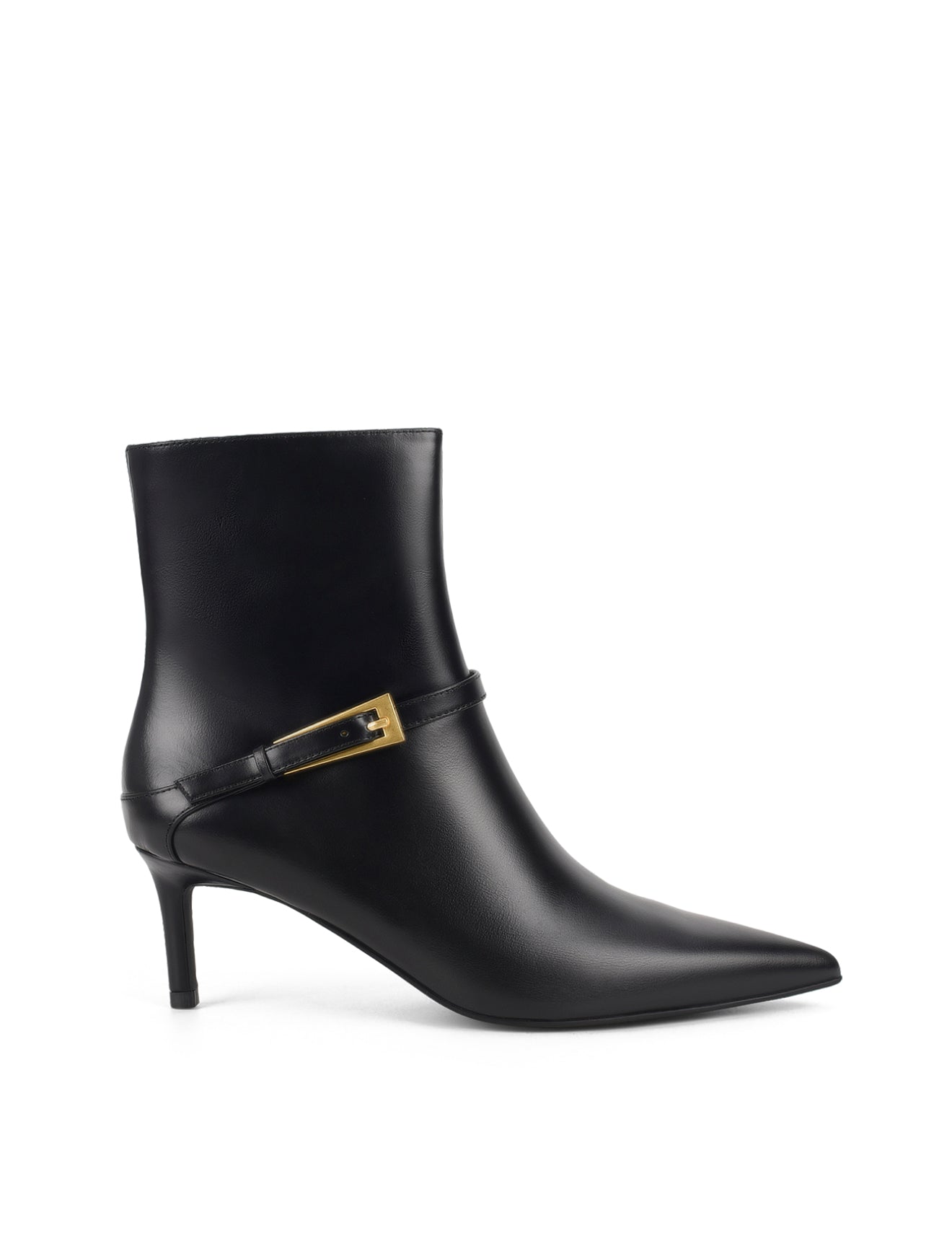 Drew Women's Black High Shine Leather Stiletto Ankle Boots - Fashionable Pointed Toe Heels for Party, Night Out & Office Wear
